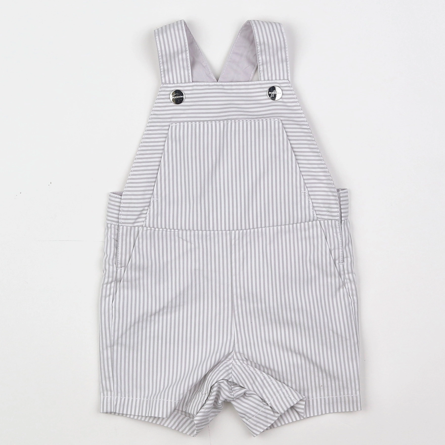 Jacadi - salopette blanc, gris - 6 mois