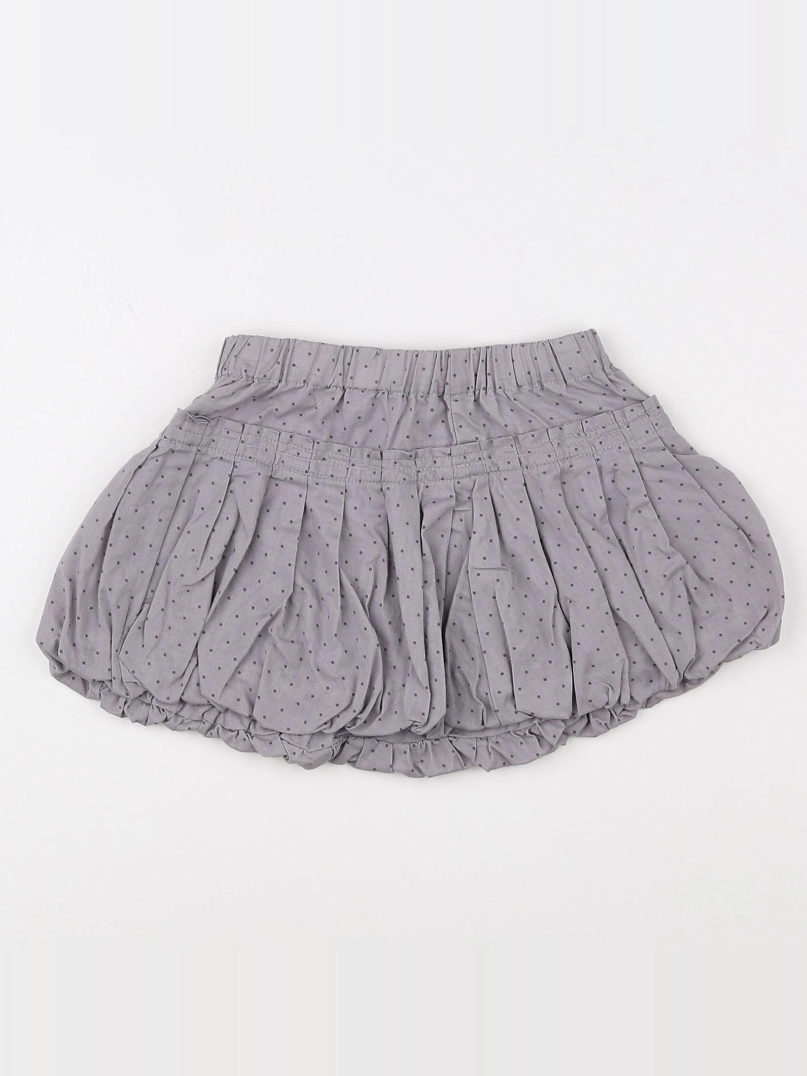 Vertbaudet - jupe gris - 12 mois