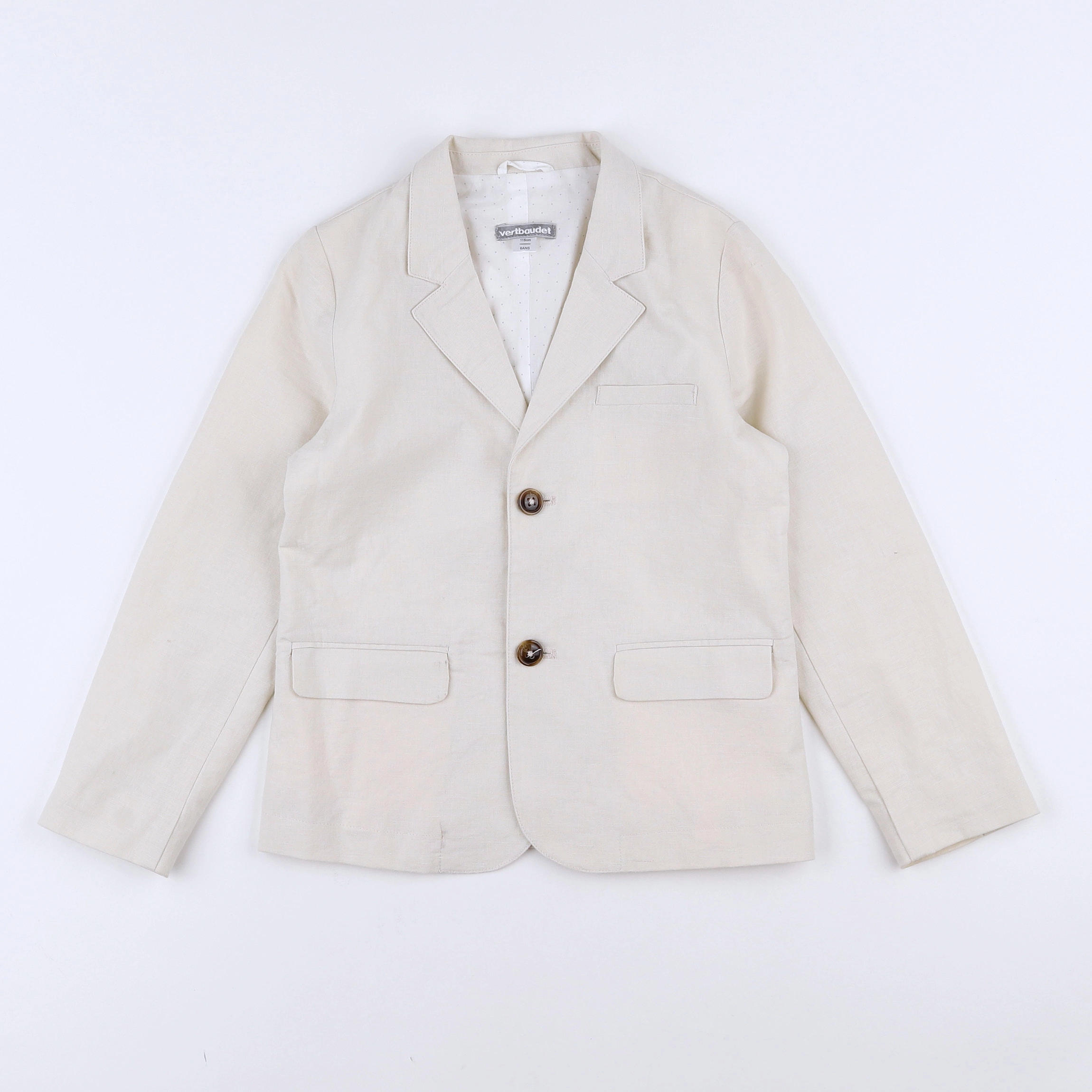 Vertbaudet - veste beige - 6 ans