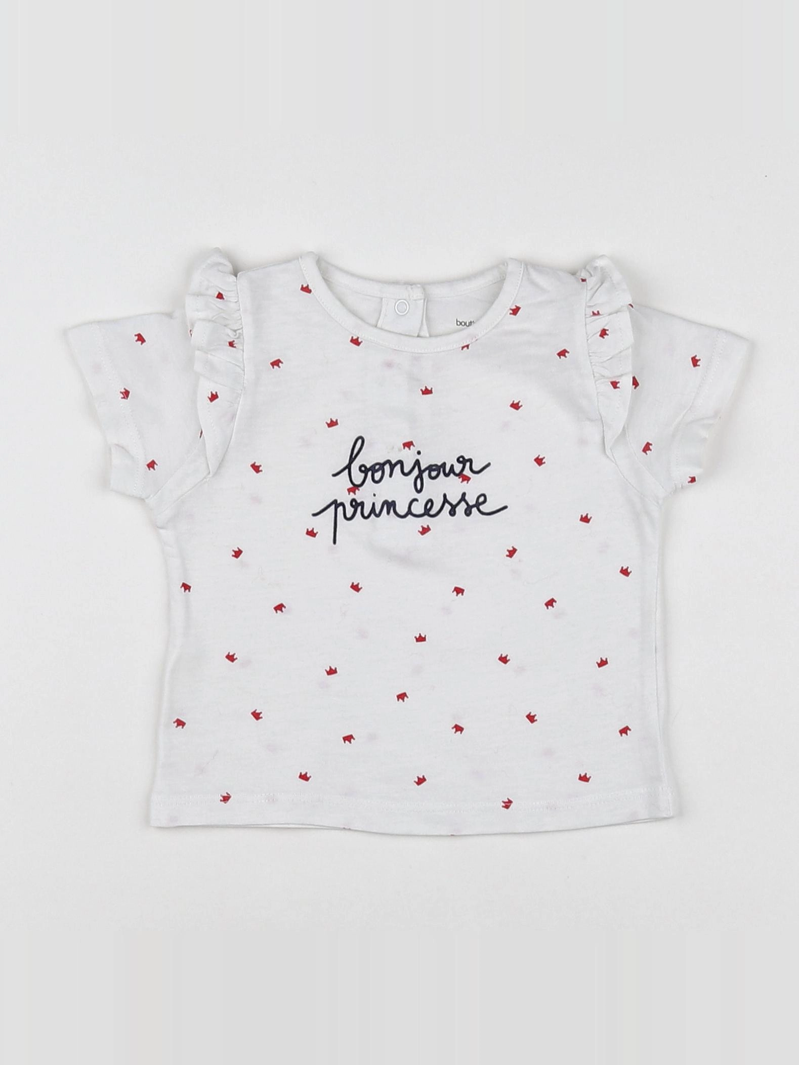 Boutchou - tee-shirt blanc - 9 mois