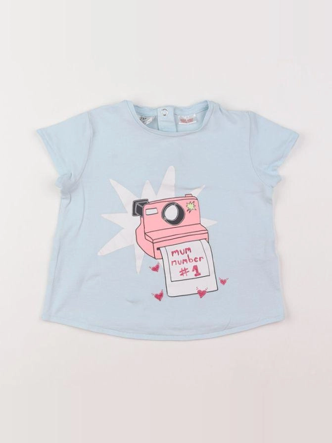 Zara - tee-shirt bleu - 12/18 mois