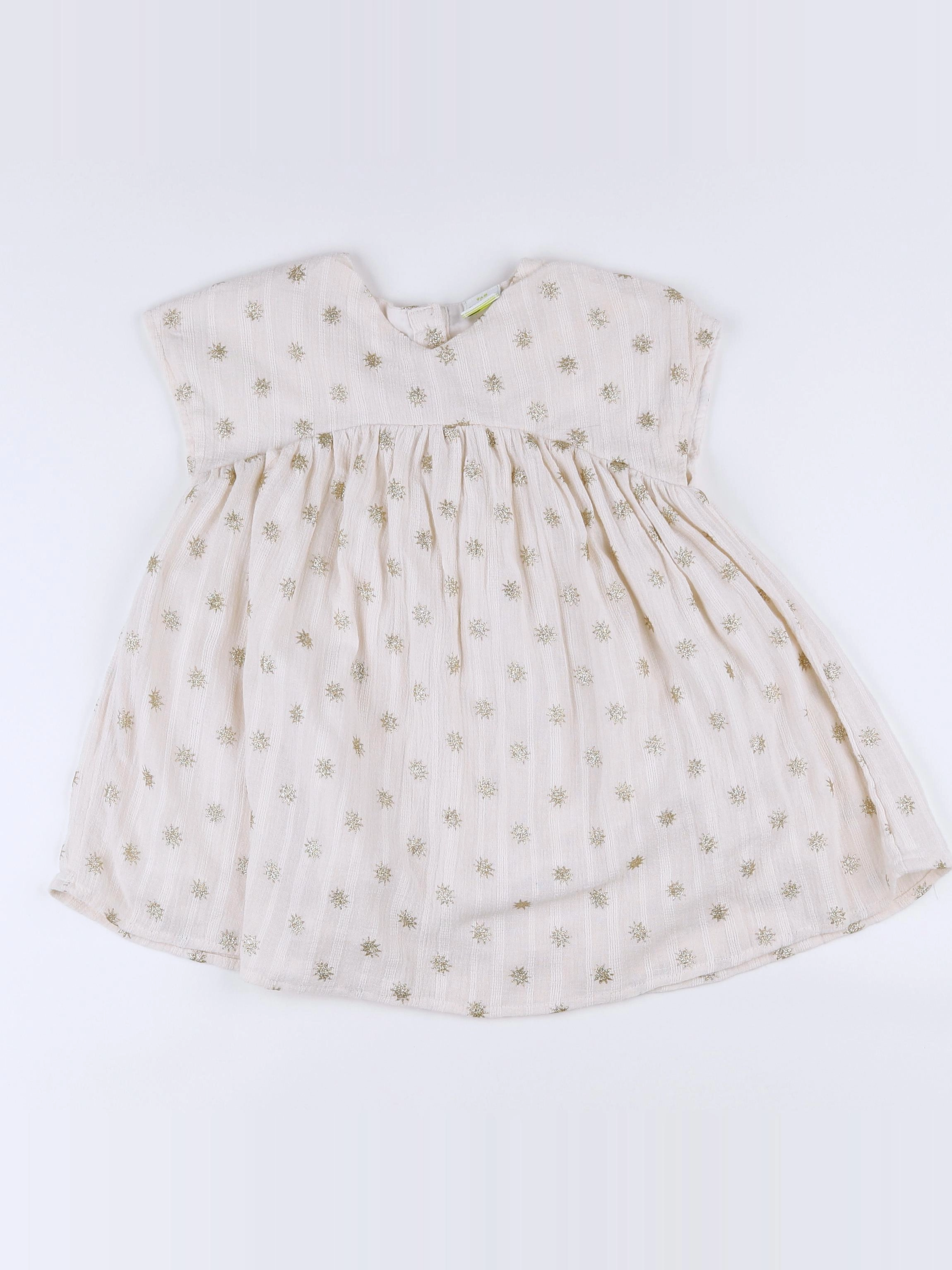 Tape à l'oeil - robe beige, or - 2 ans