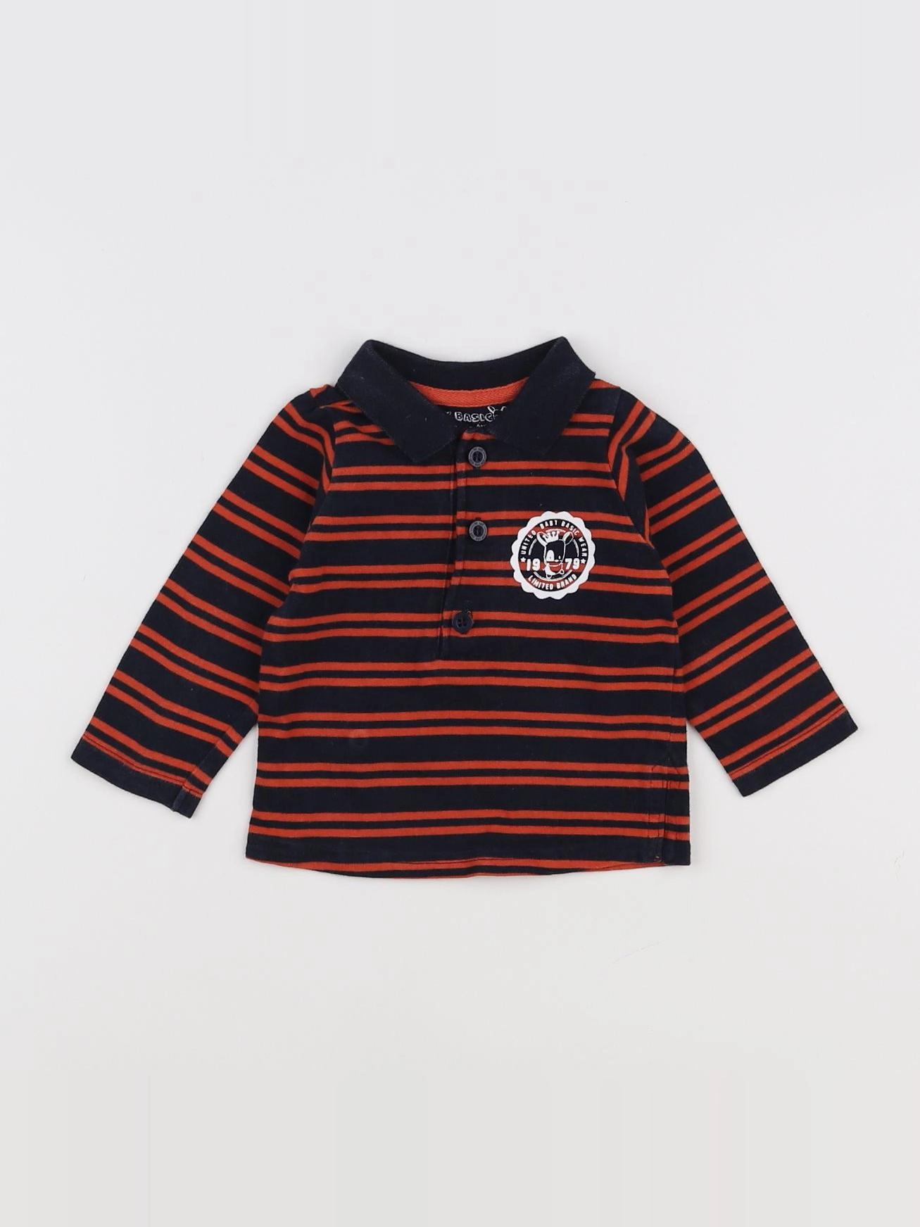 Tape à l'oeil - polo orange - 6 mois