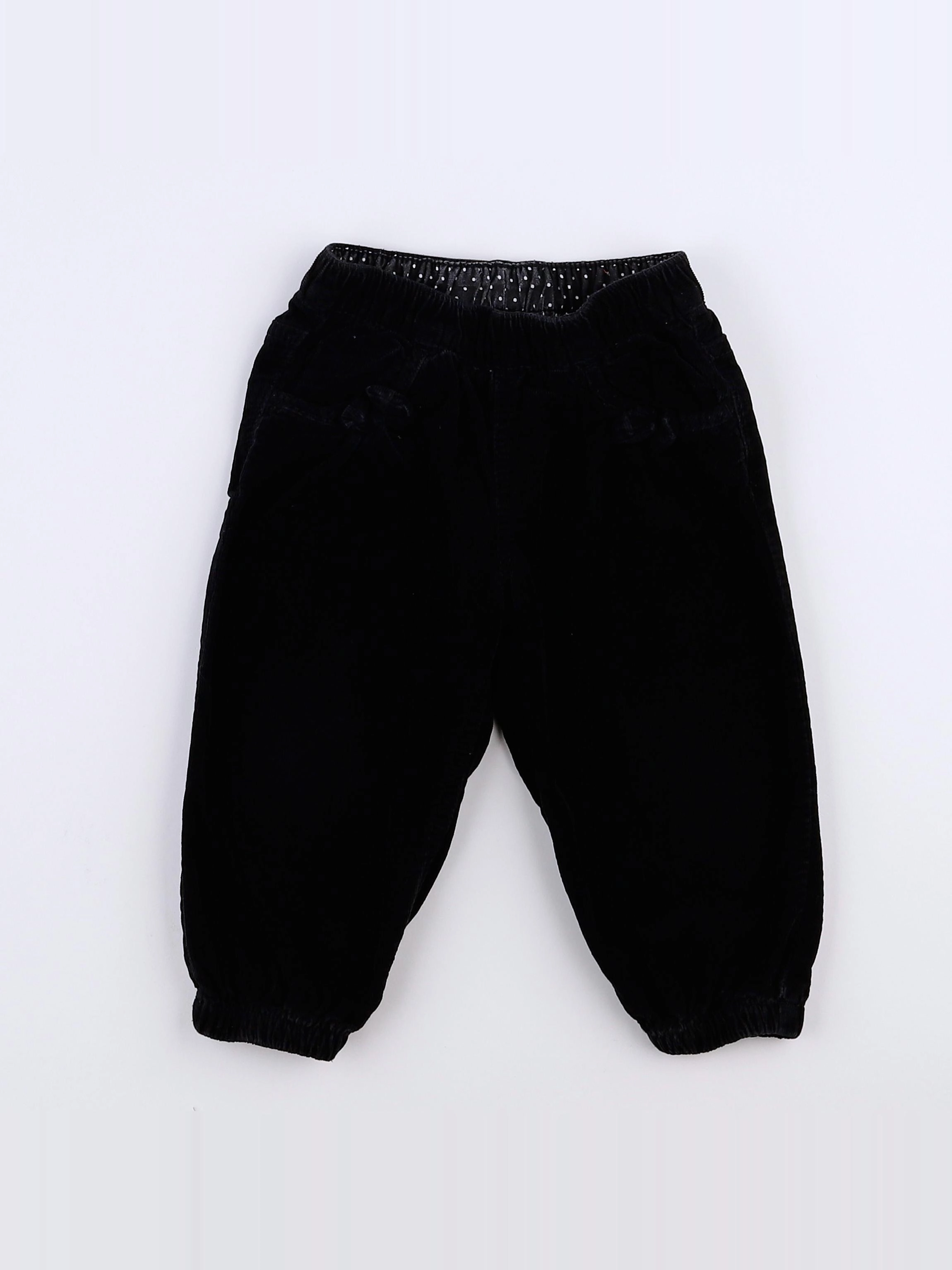 H&M - pantalon noir - 9/12 mois