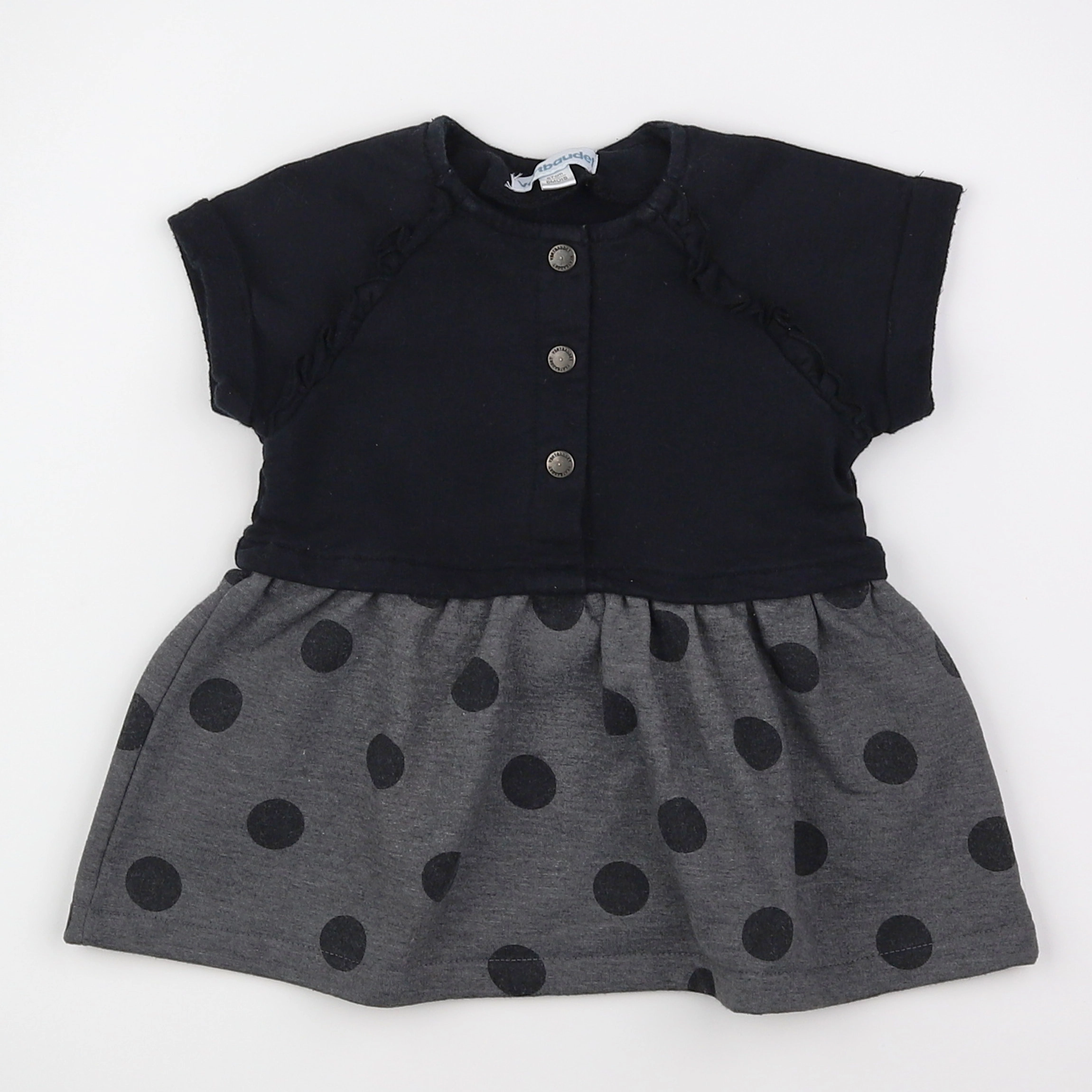 Vertbaudet - robe gris - 6 mois