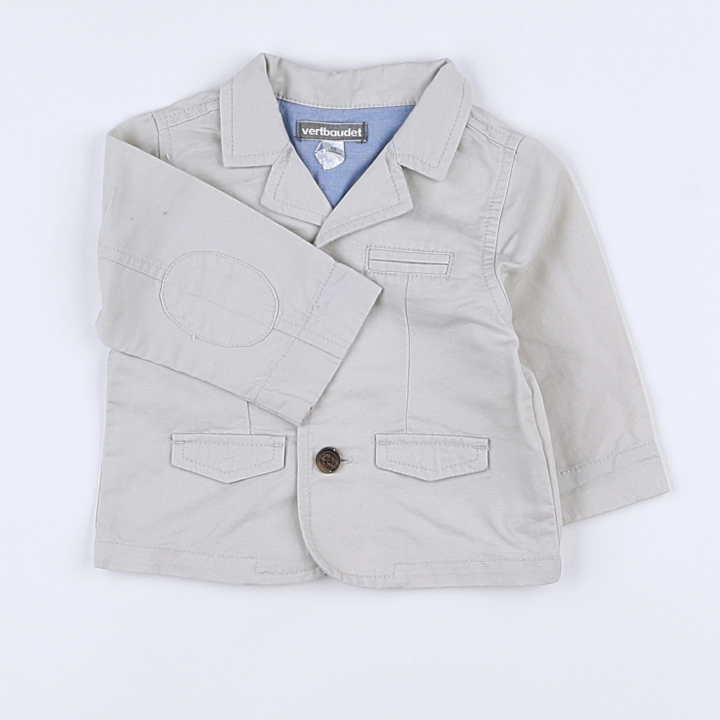 Vertbaudet - veste beige - 3 mois