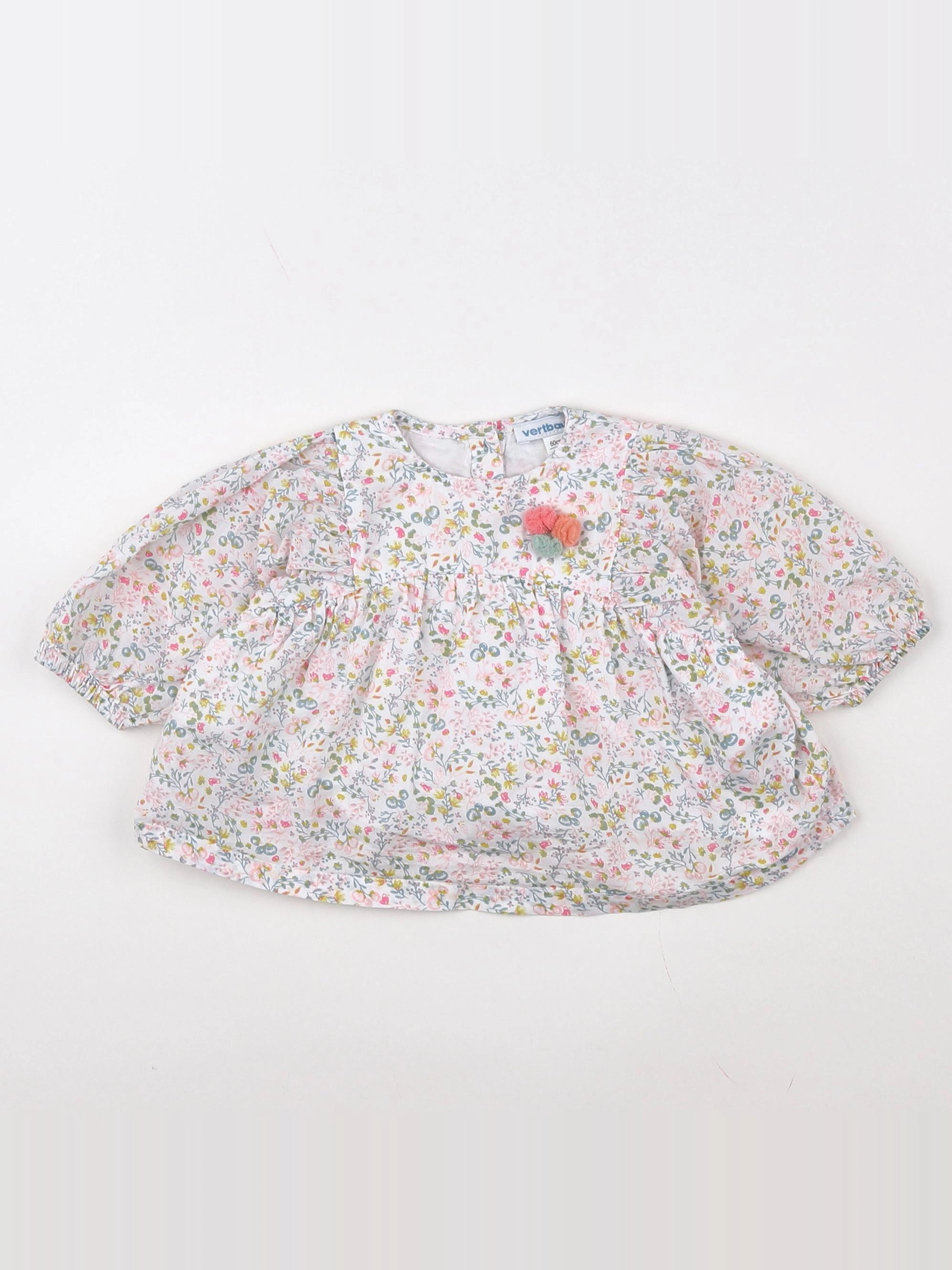 Vertbaudet - blouse multicolore - 3 mois
