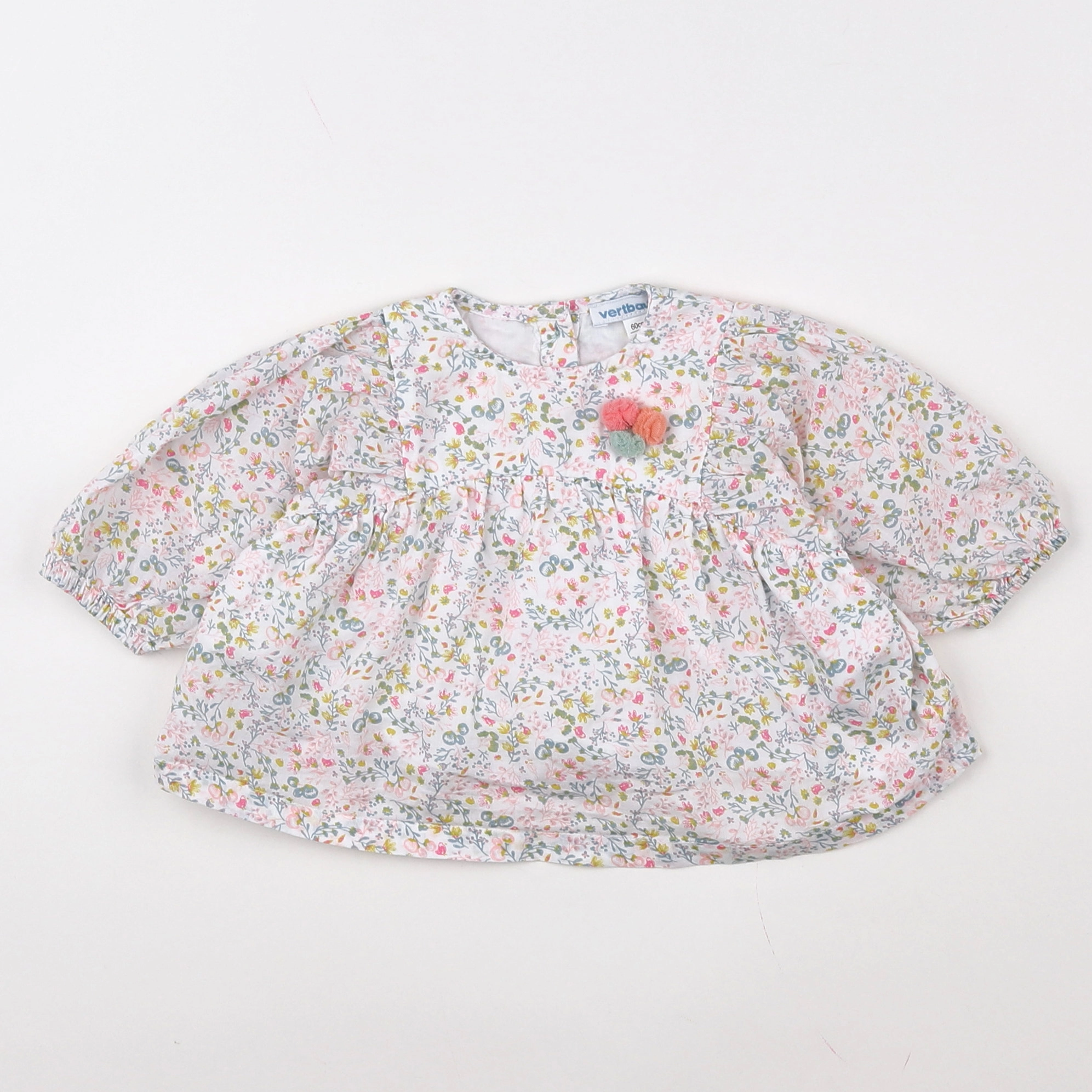 Vertbaudet - blouse multicolore - 3 mois