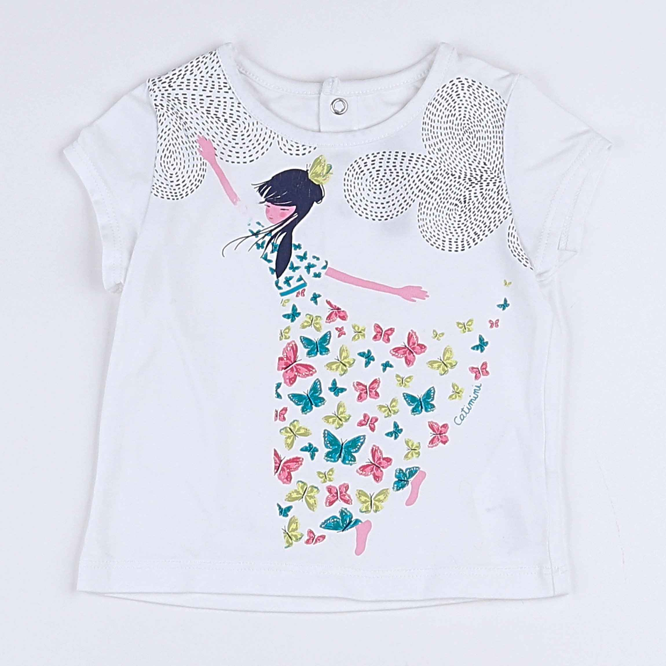 Catimini - tee-shirt blanc - 6 mois