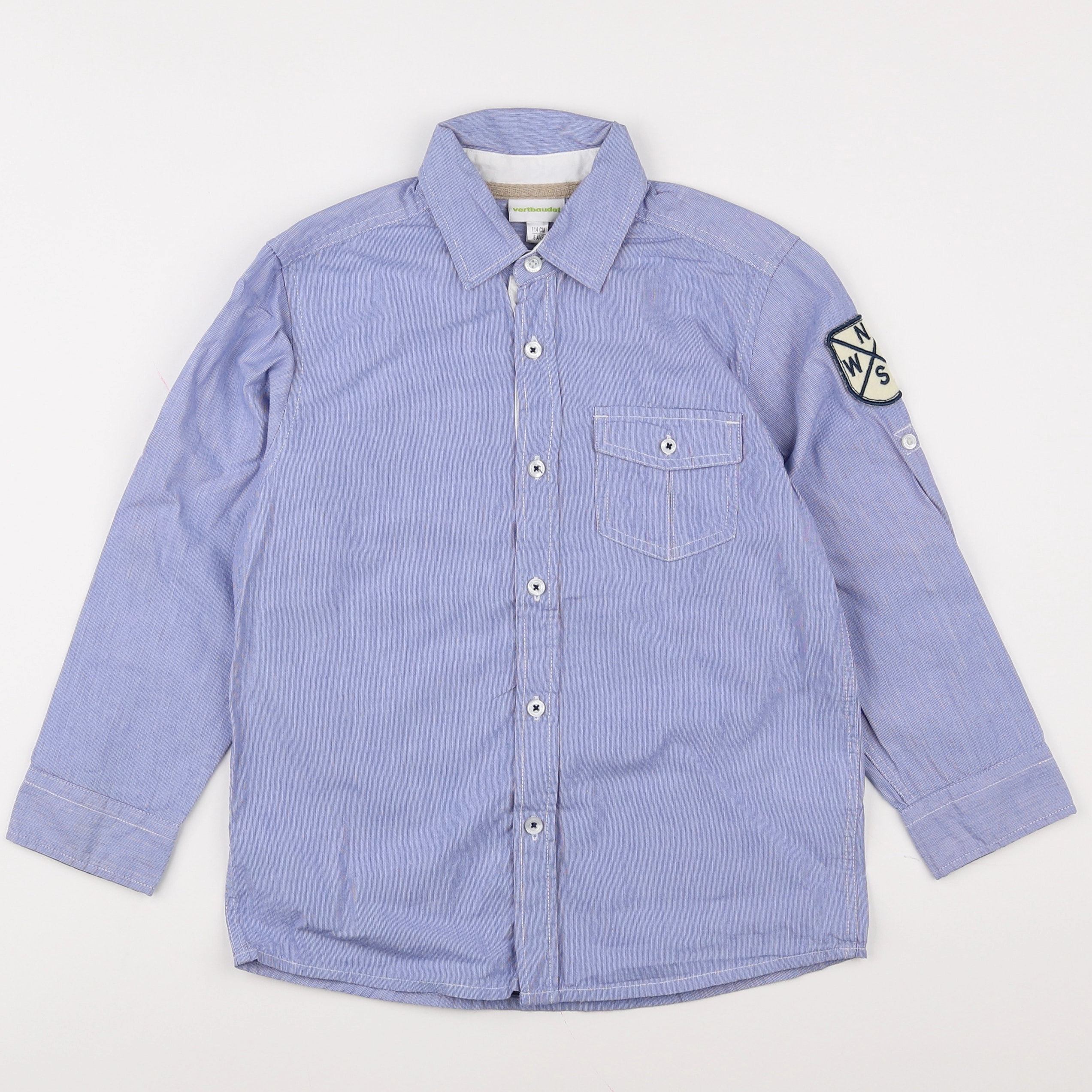 Vertbaudet - chemise bleu - 6 ans