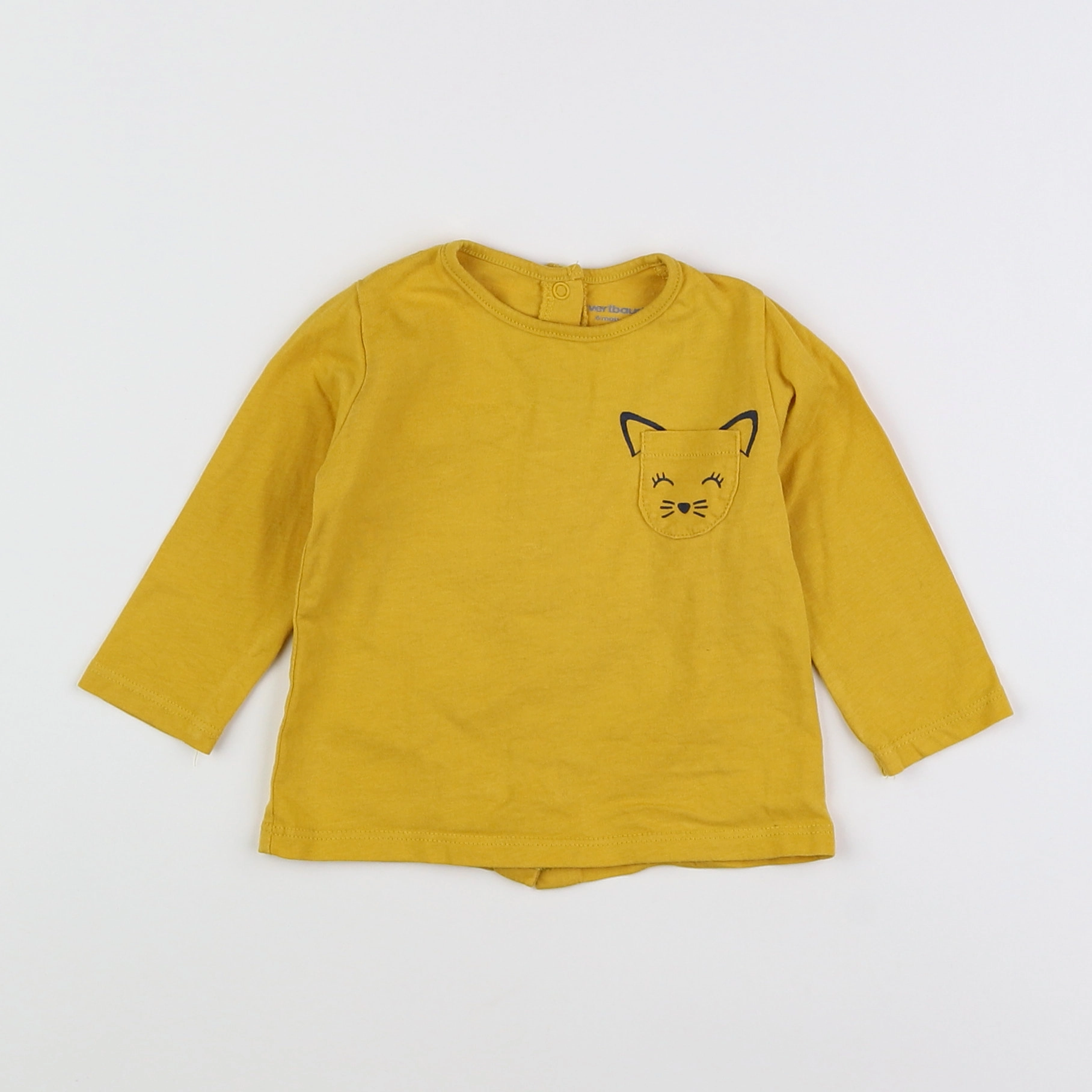 Vertbaudet - tee-shirt jaune - 6 mois