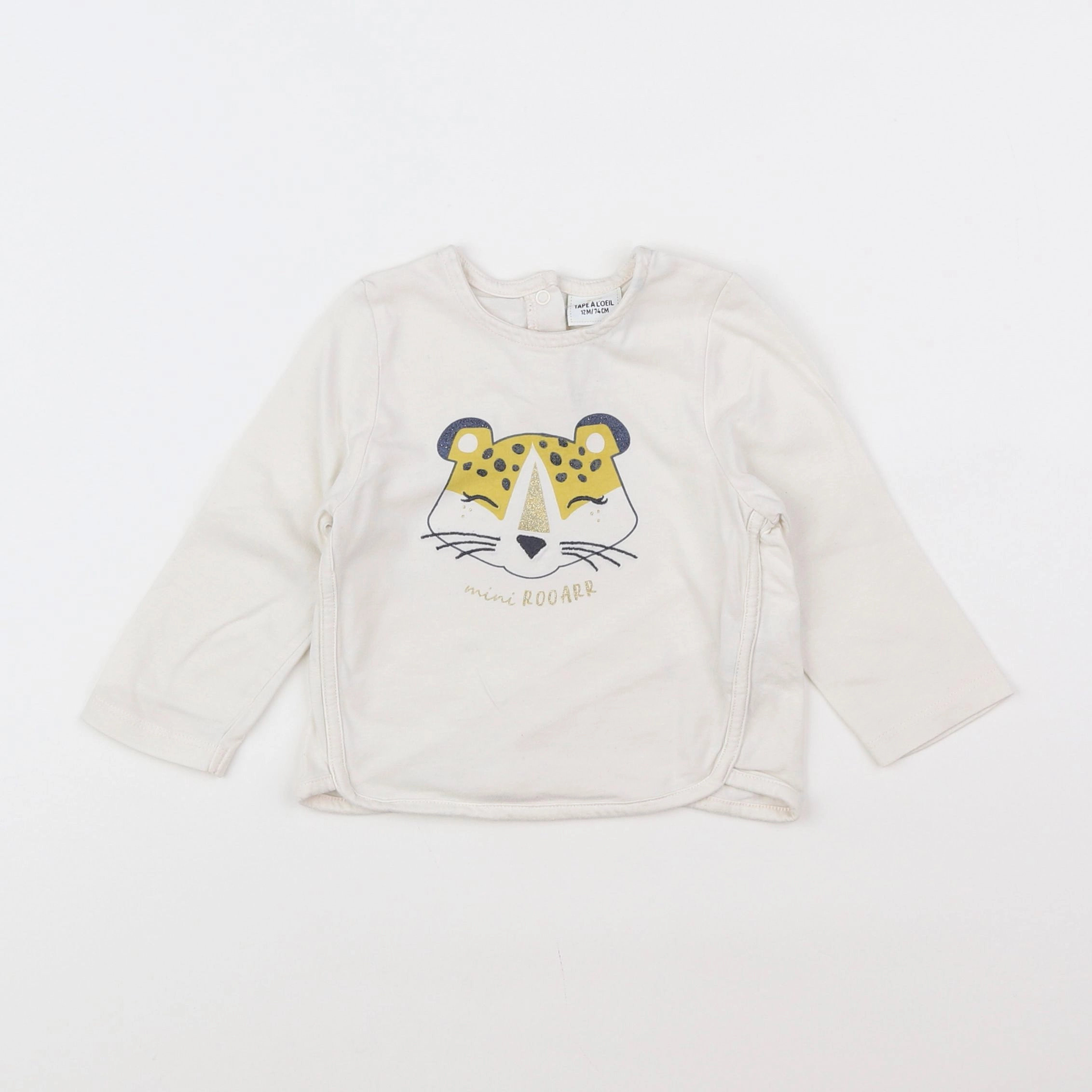Tape à l'oeil - tee-shirt blanc, jaune - 12 mois