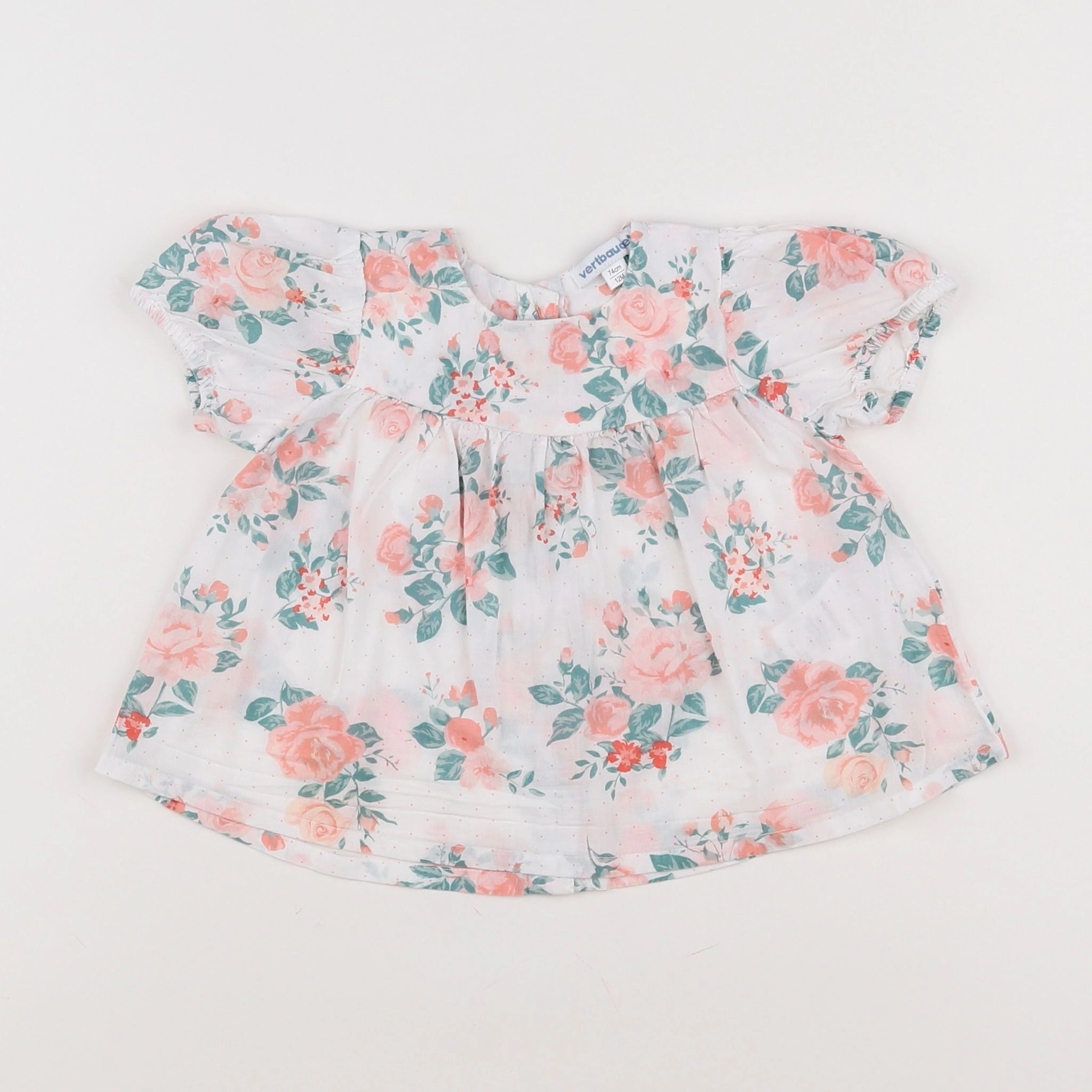 Vertbaudet - blouse blanc - 12 mois