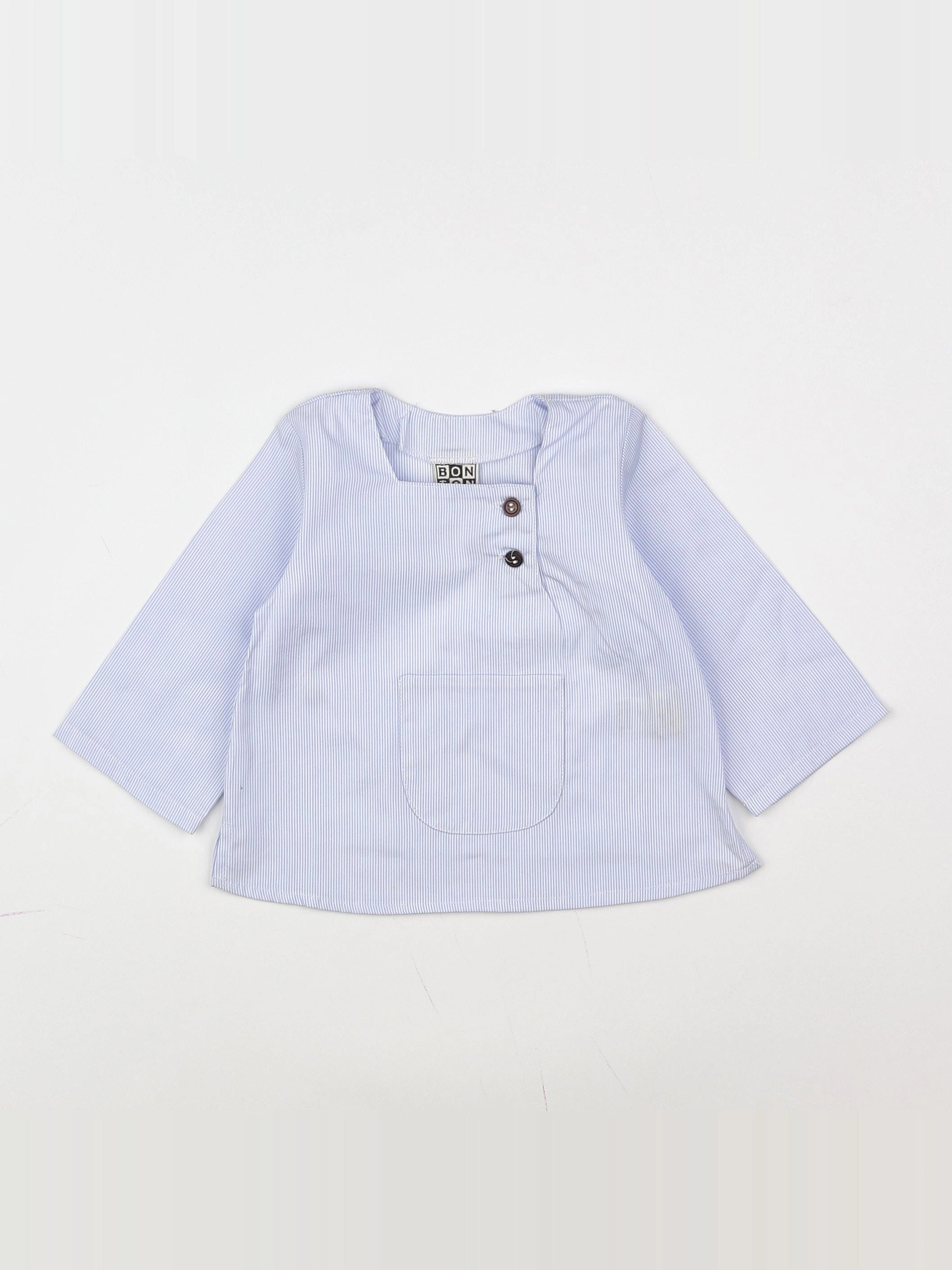 Bonton - blouse bleu - 6 mois
