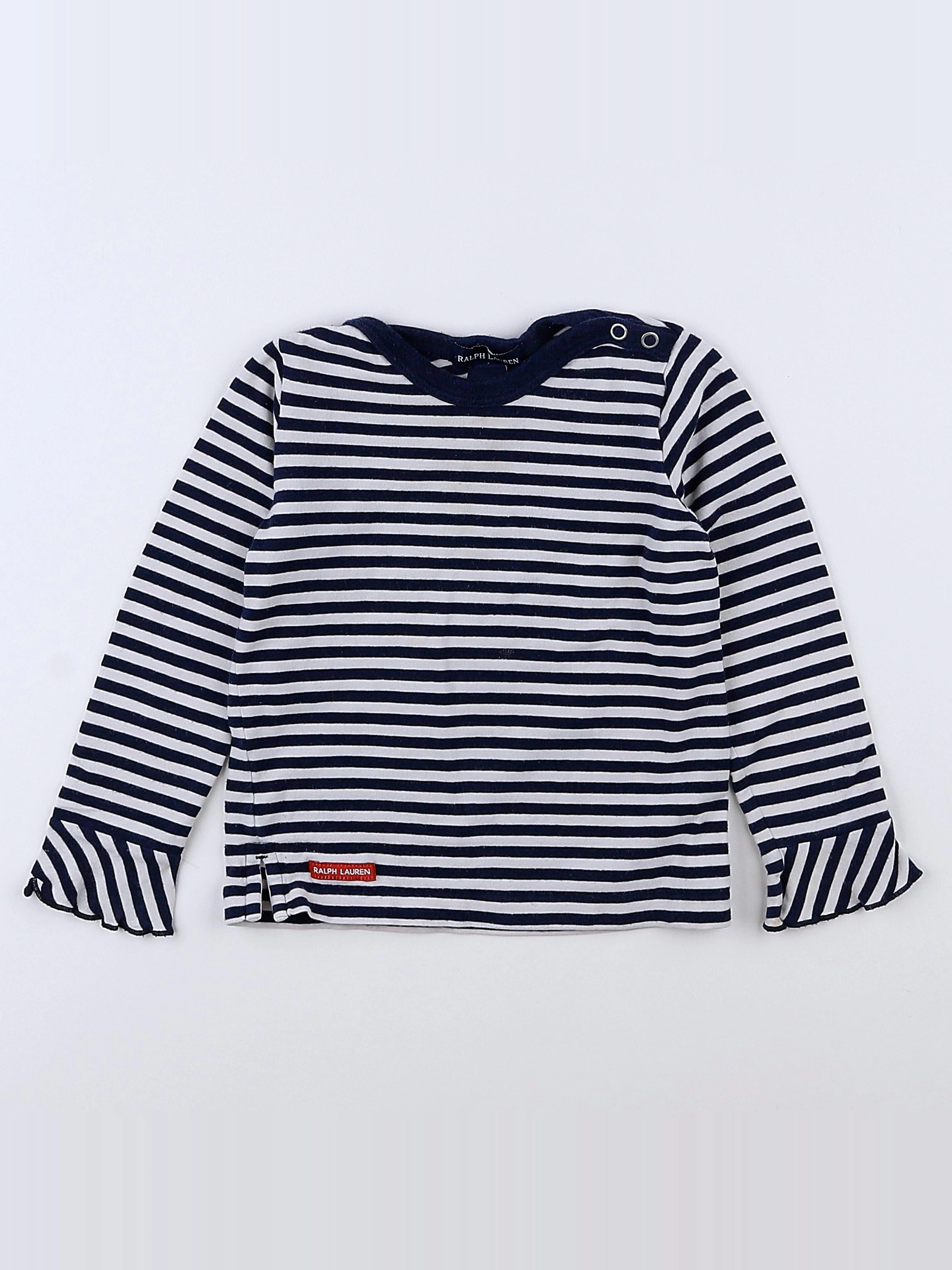 Ralph Lauren - tee-shirt blanc, bleu - 12/18 mois