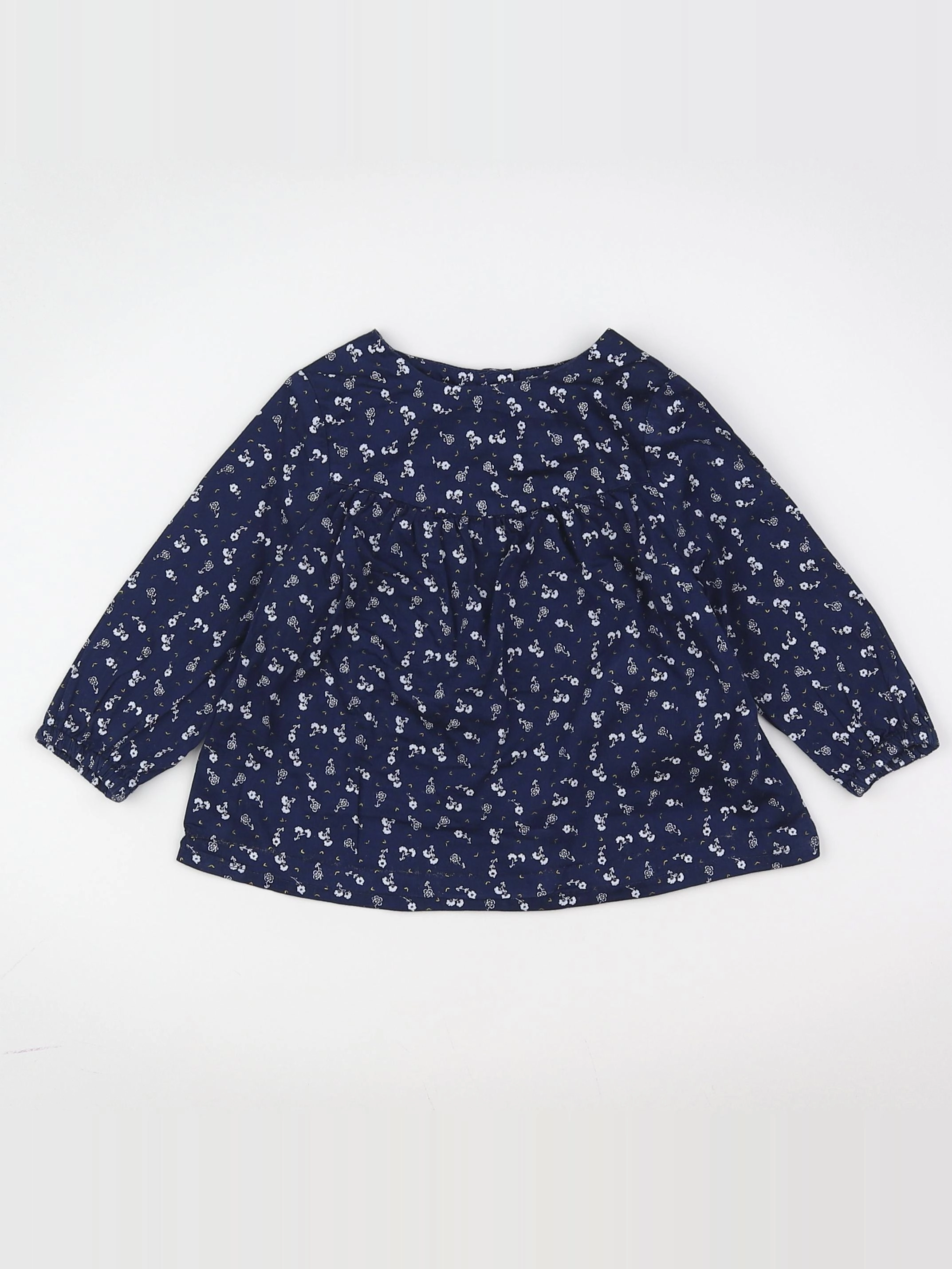 Tape à l'oeil - blouse bleu, blanc - 12 mois