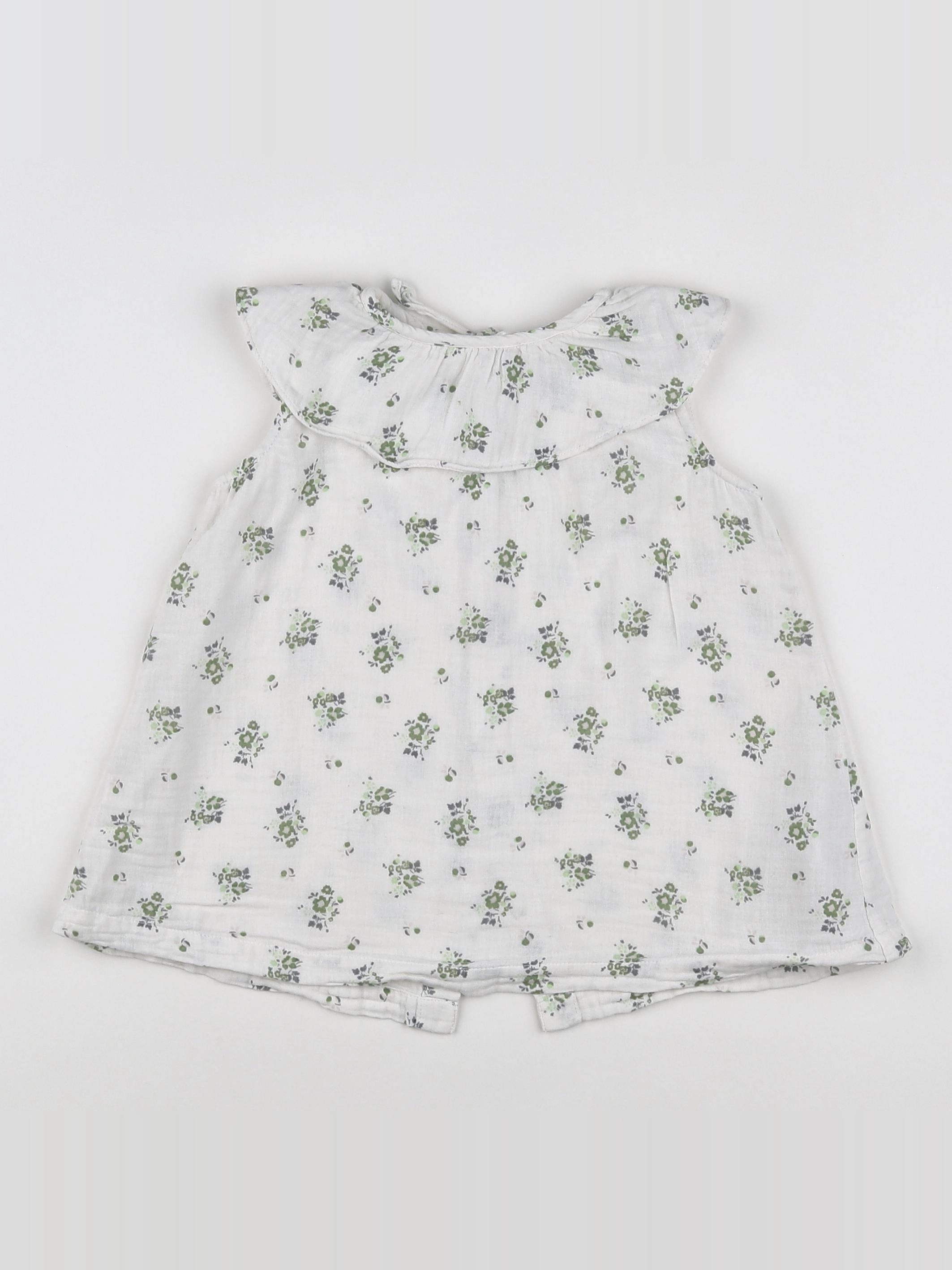 Petit Bateau - robe blanc - 18 mois