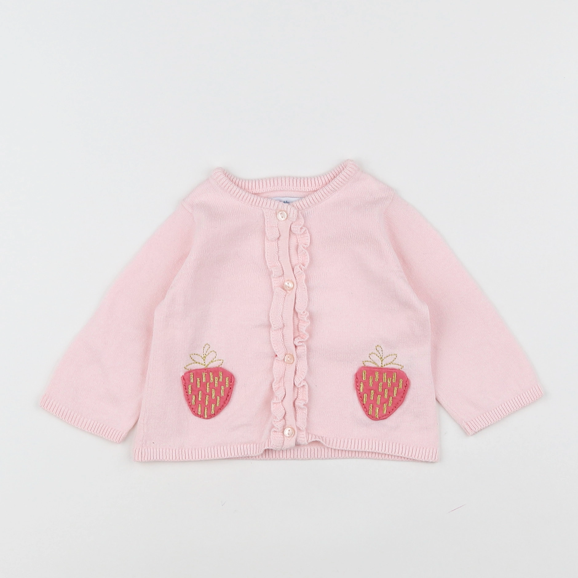 Vertbaudet - gilet rose - 3 mois