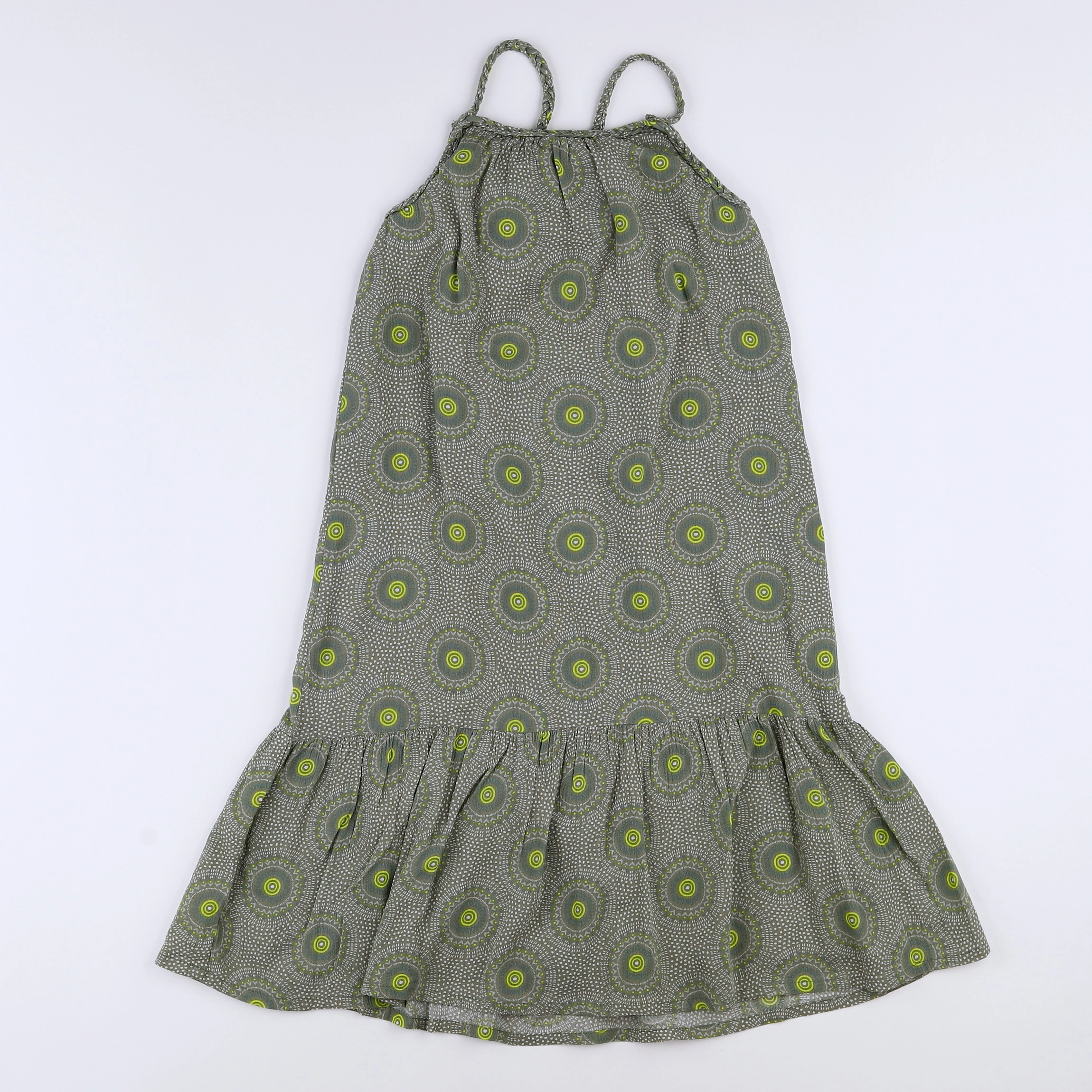 Vertbaudet - robe vert - 8 ans