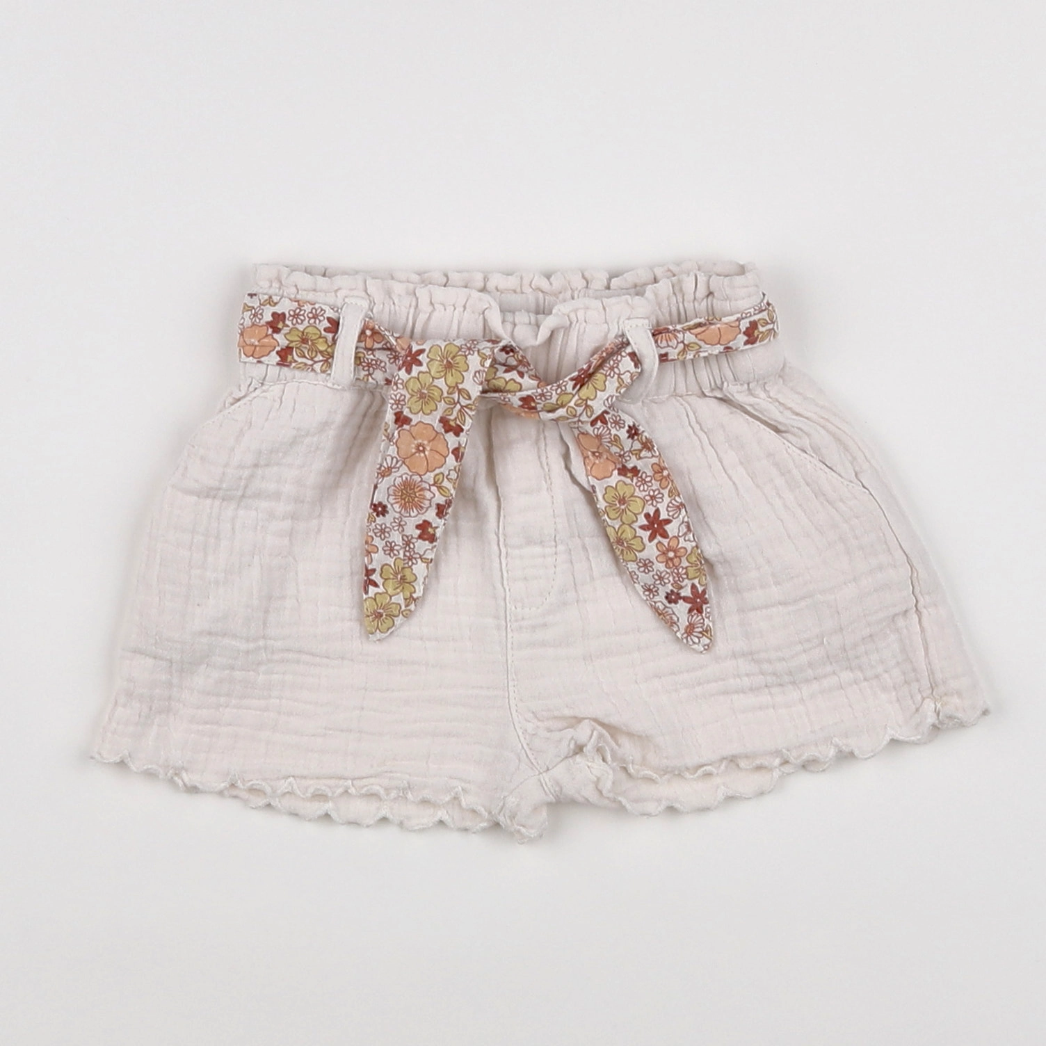 Vertbaudet - short beige - 12 mois
