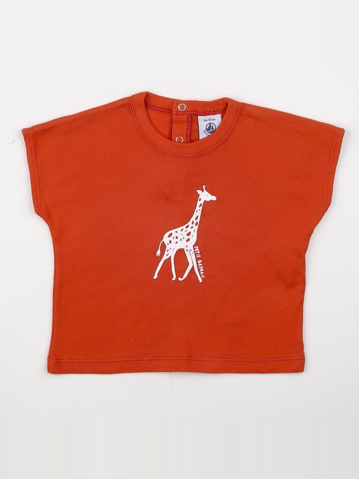 Petit Bateau - tee-shirt rouge - 6 mois