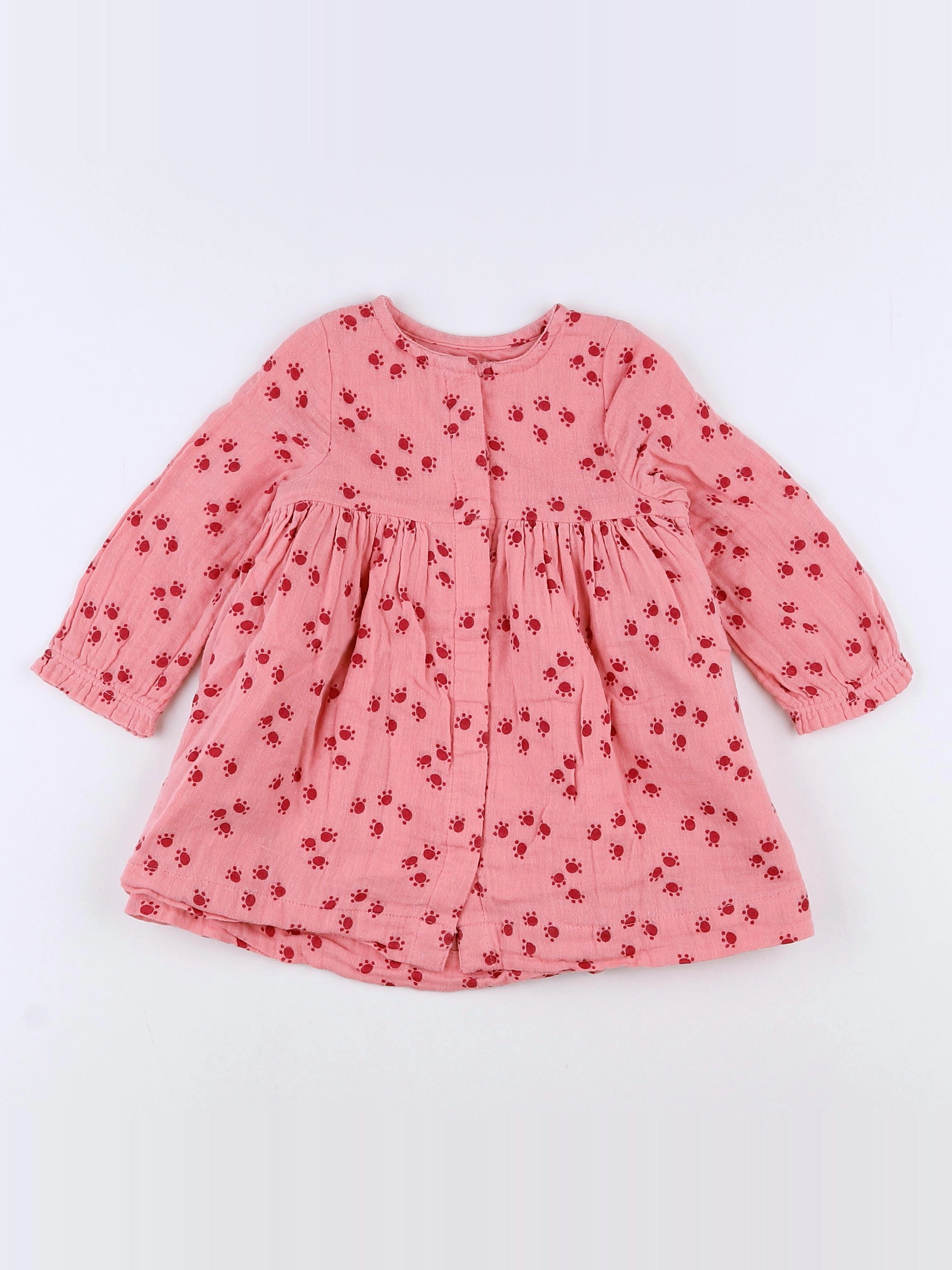 Vertbaudet - robe rose - 9 mois