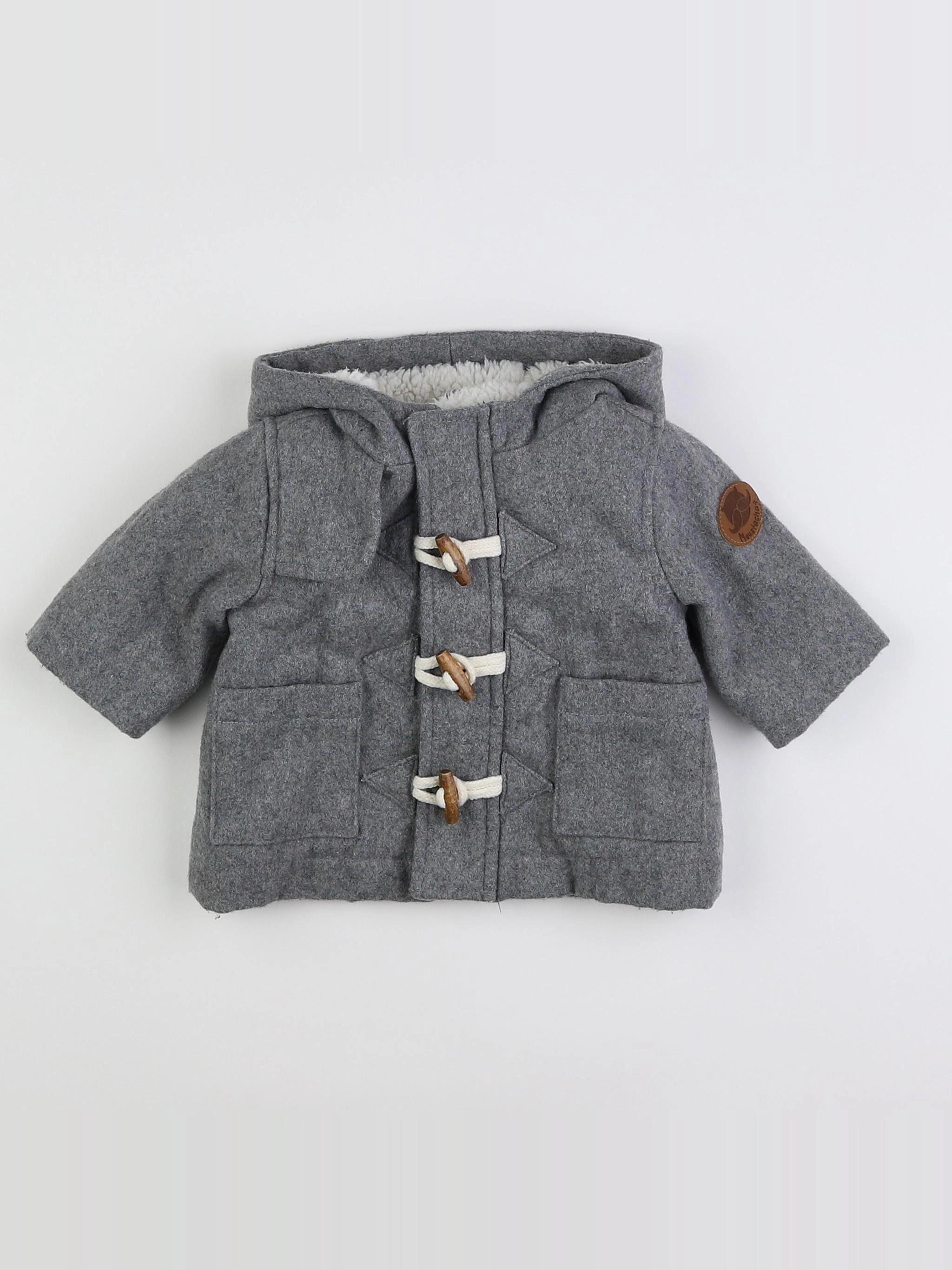Vertbaudet - manteau gris - 3 mois