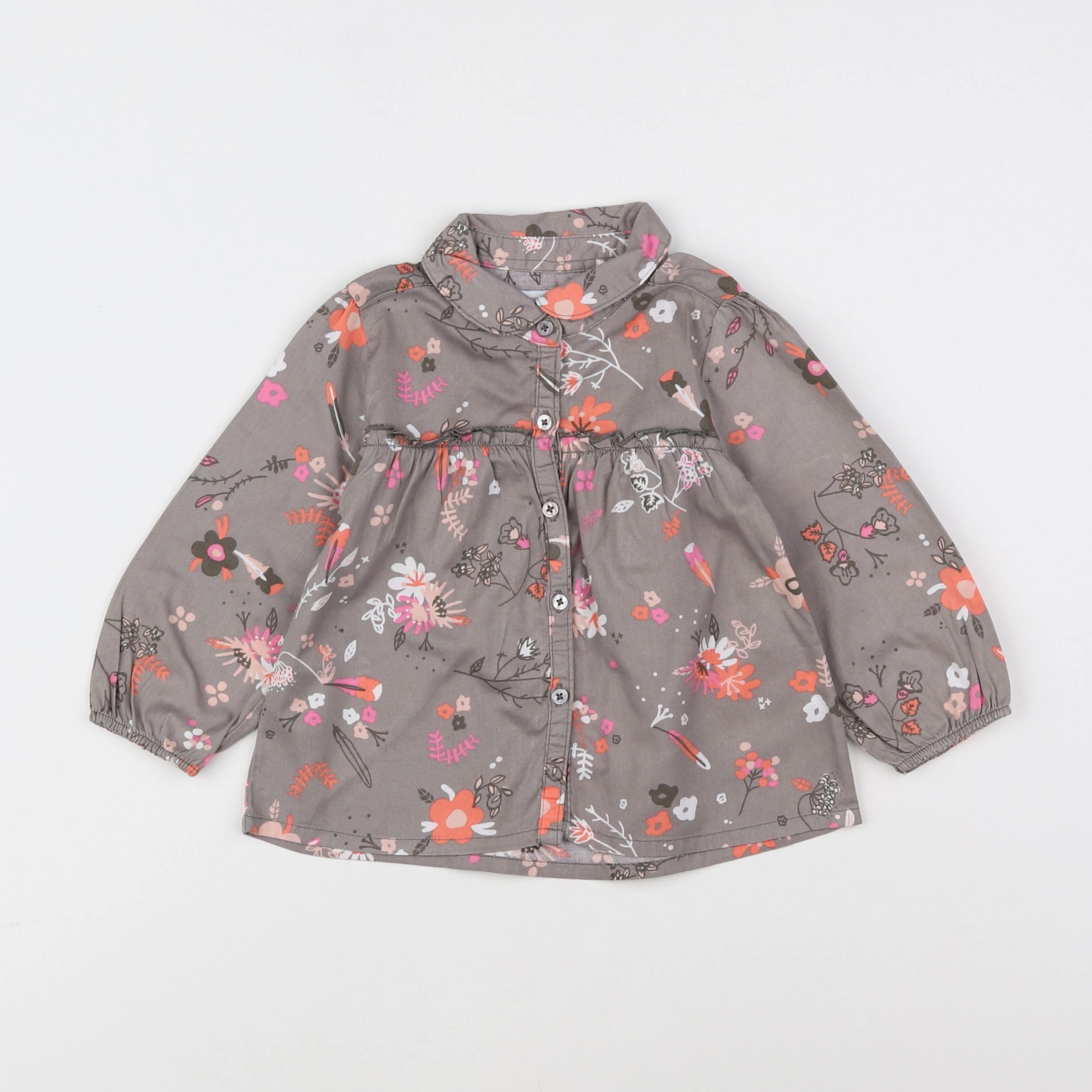 Vertbaudet - blouse marron - 18 mois