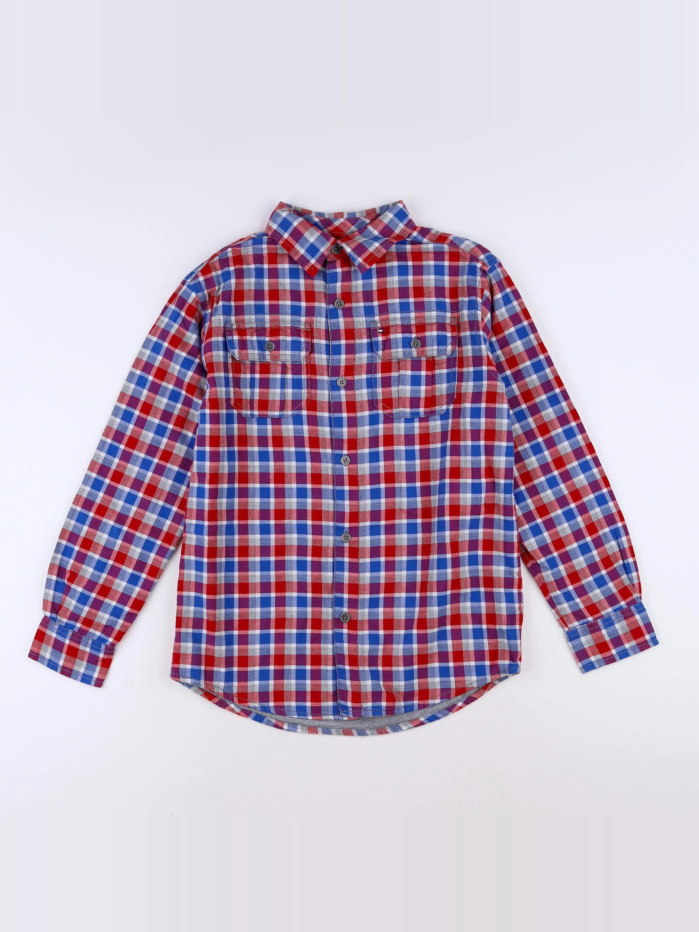 Tommy Hilfiger - chemise bleu, rouge - 8/10 ans