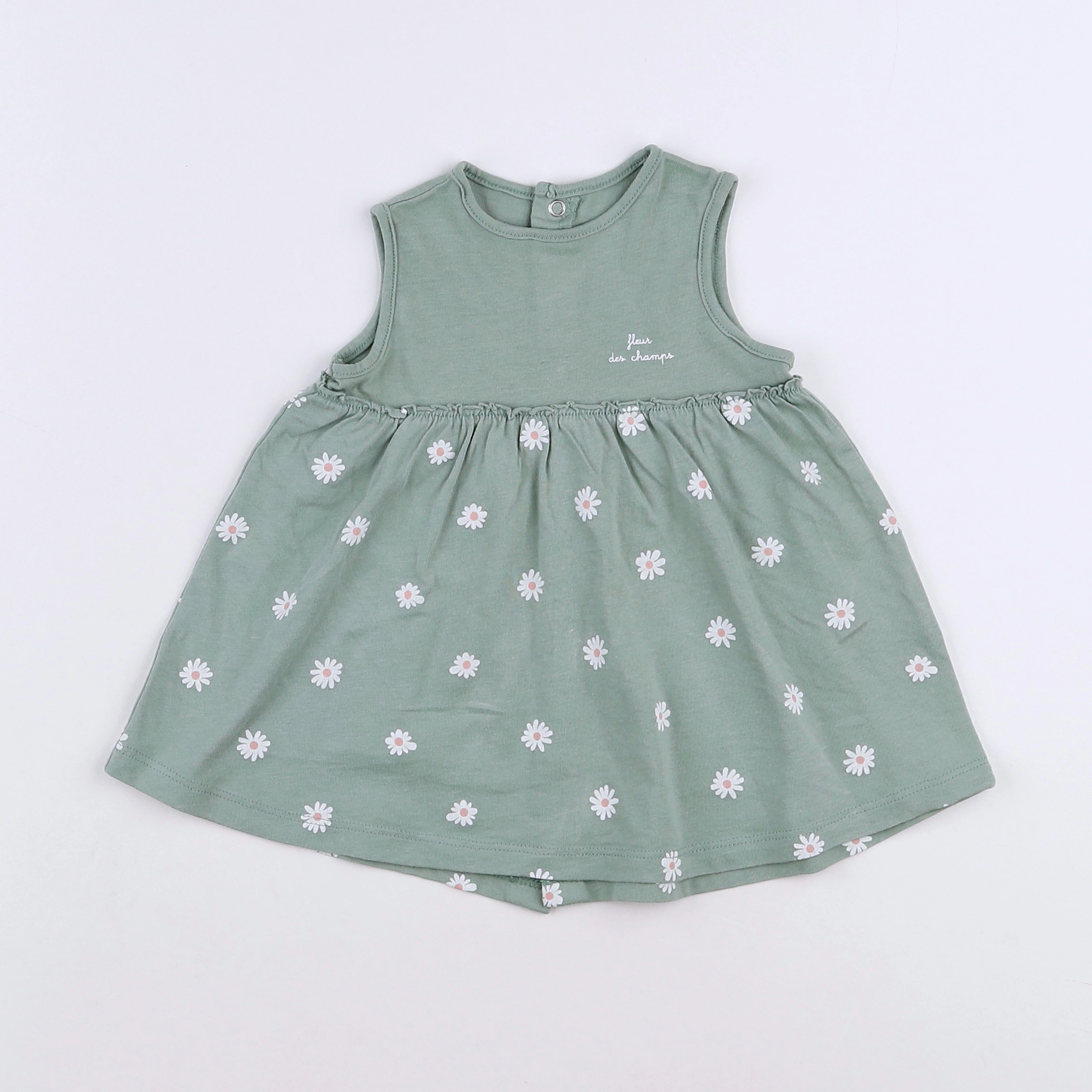 Vertbaudet - robe vert - 3 mois