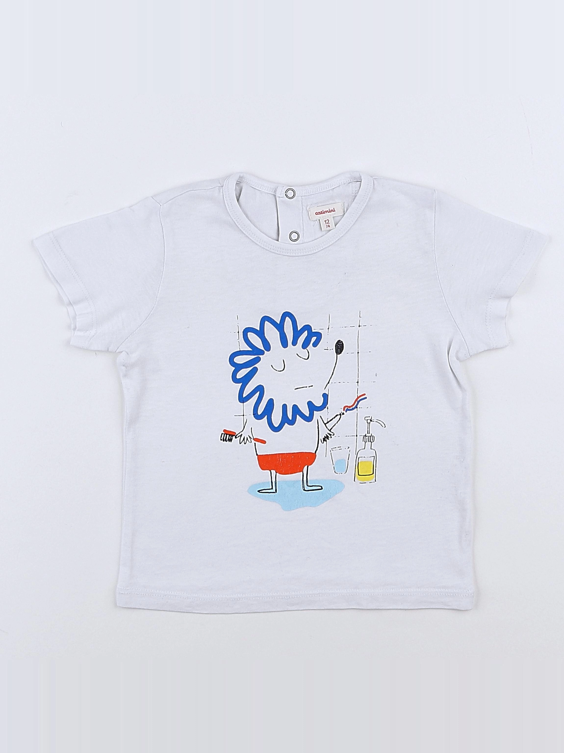 Catimini - tee-shirt blanc - 12 mois