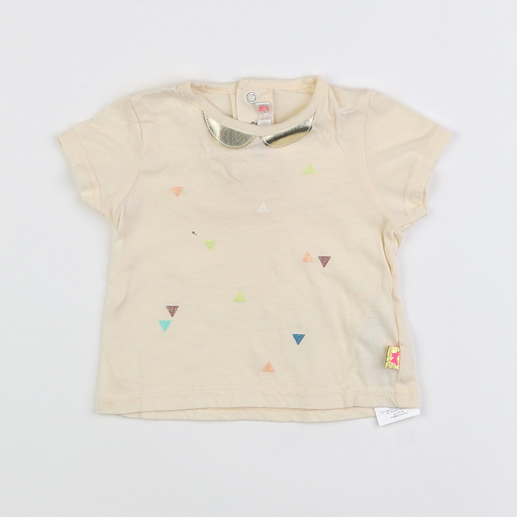 Billie Blush - tee-shirt beige, or - 3 mois