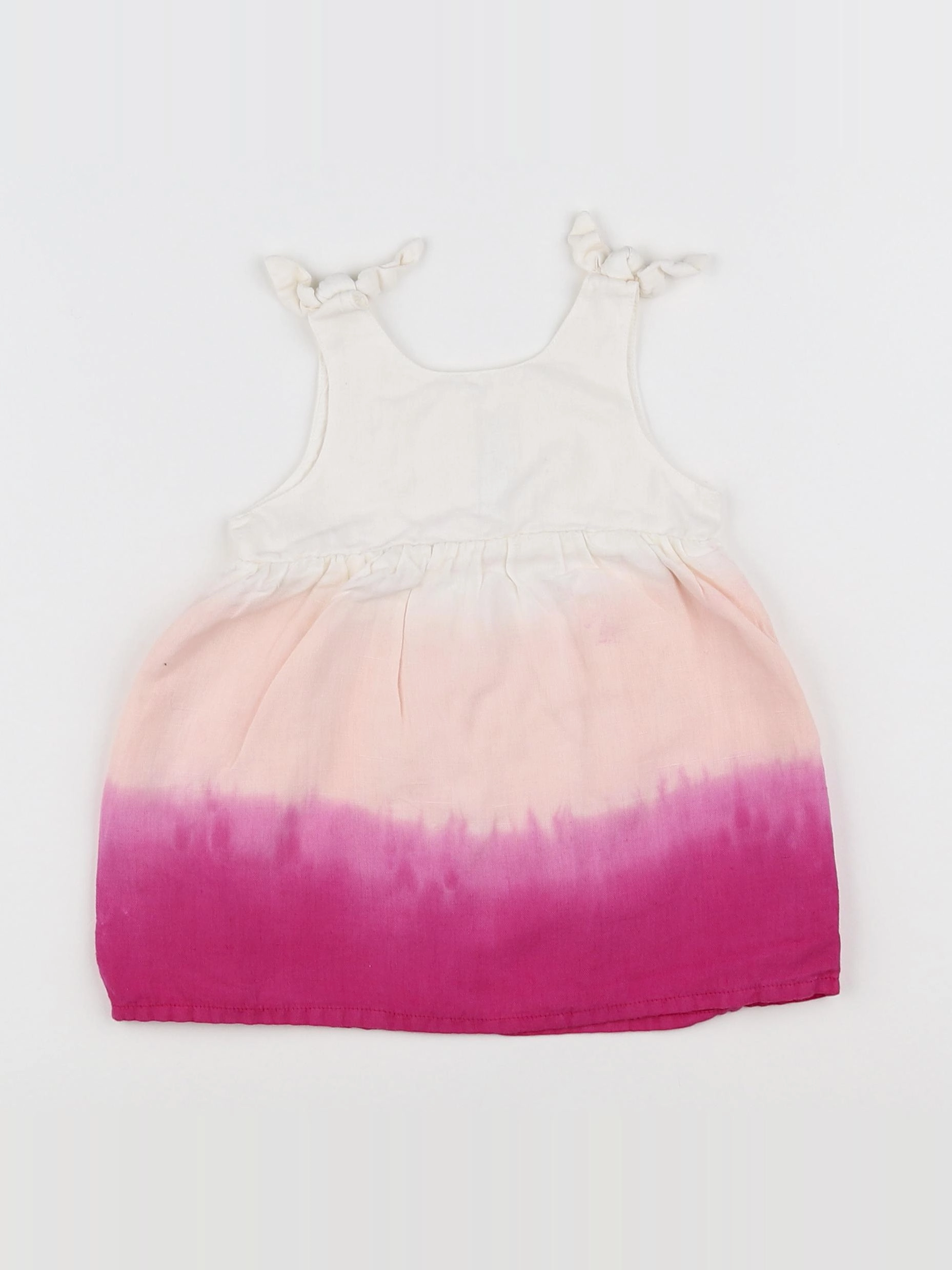 Cadet Rousselle - robe beige, rose - 6 mois