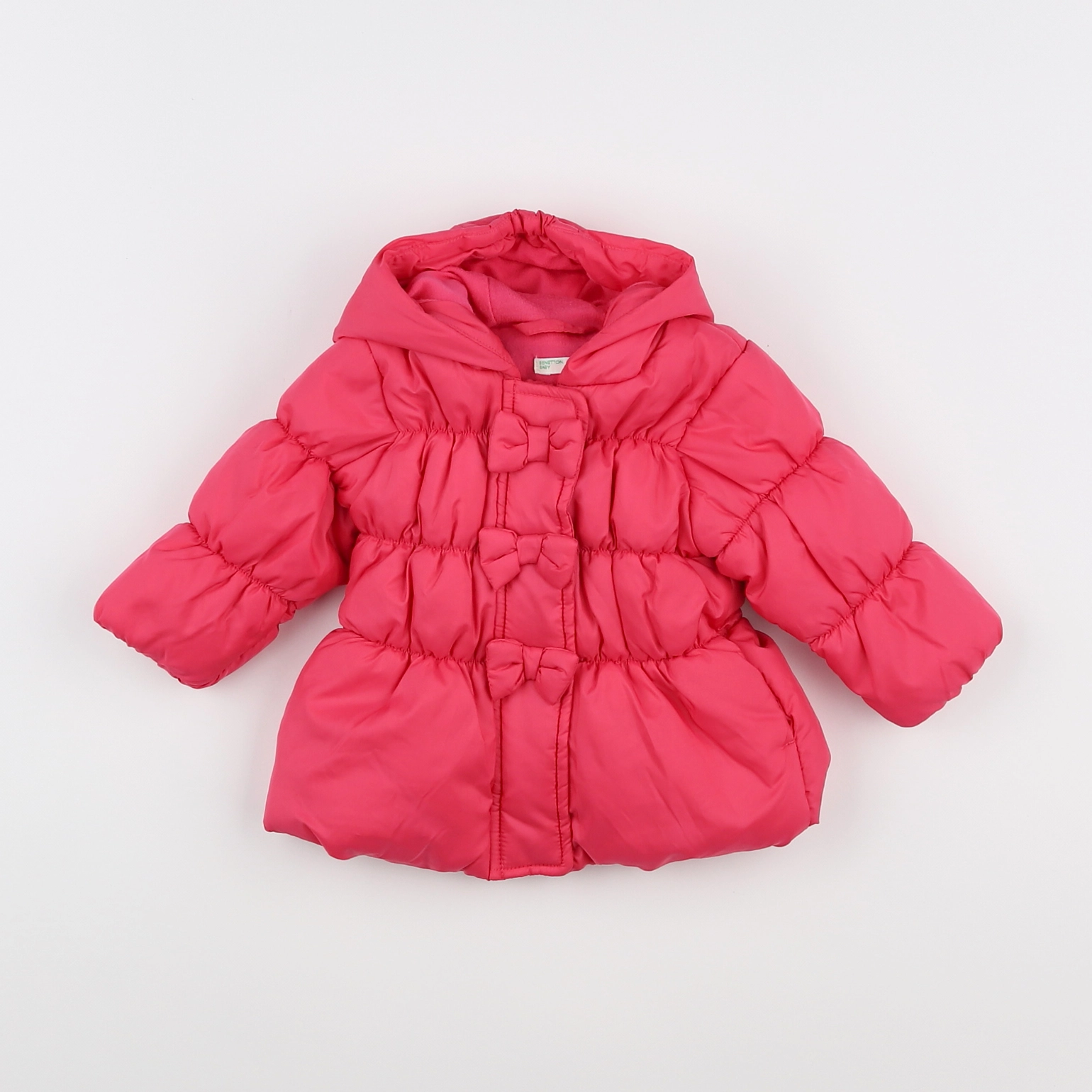 Benetton - doudoune rose - 3/6 mois