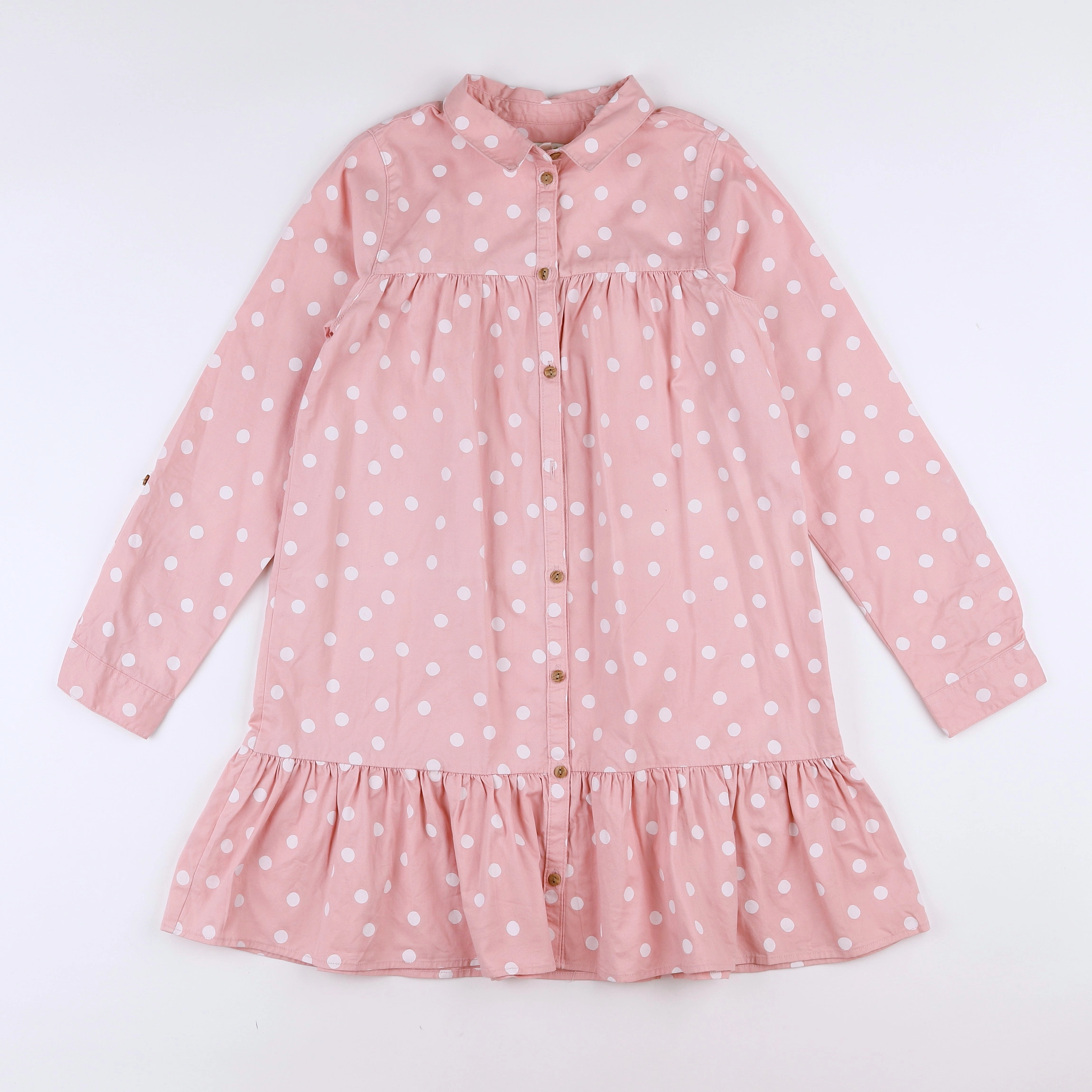 Vertbaudet - robe rose, blanc - 10 ans