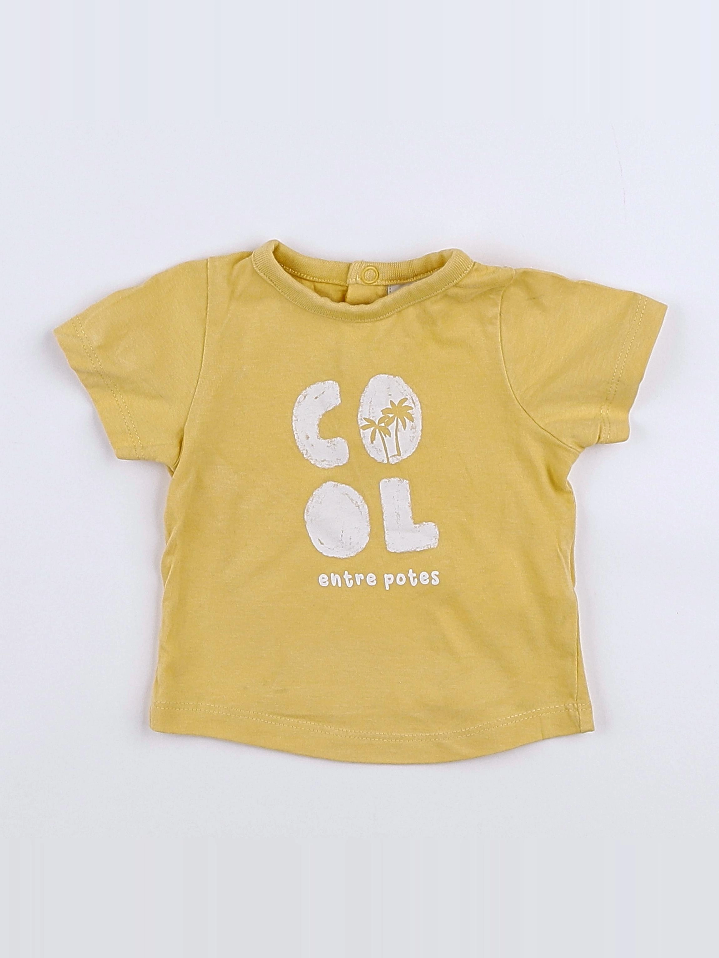 Tape à l'oeil - tee-shirt jaune - 3 mois
