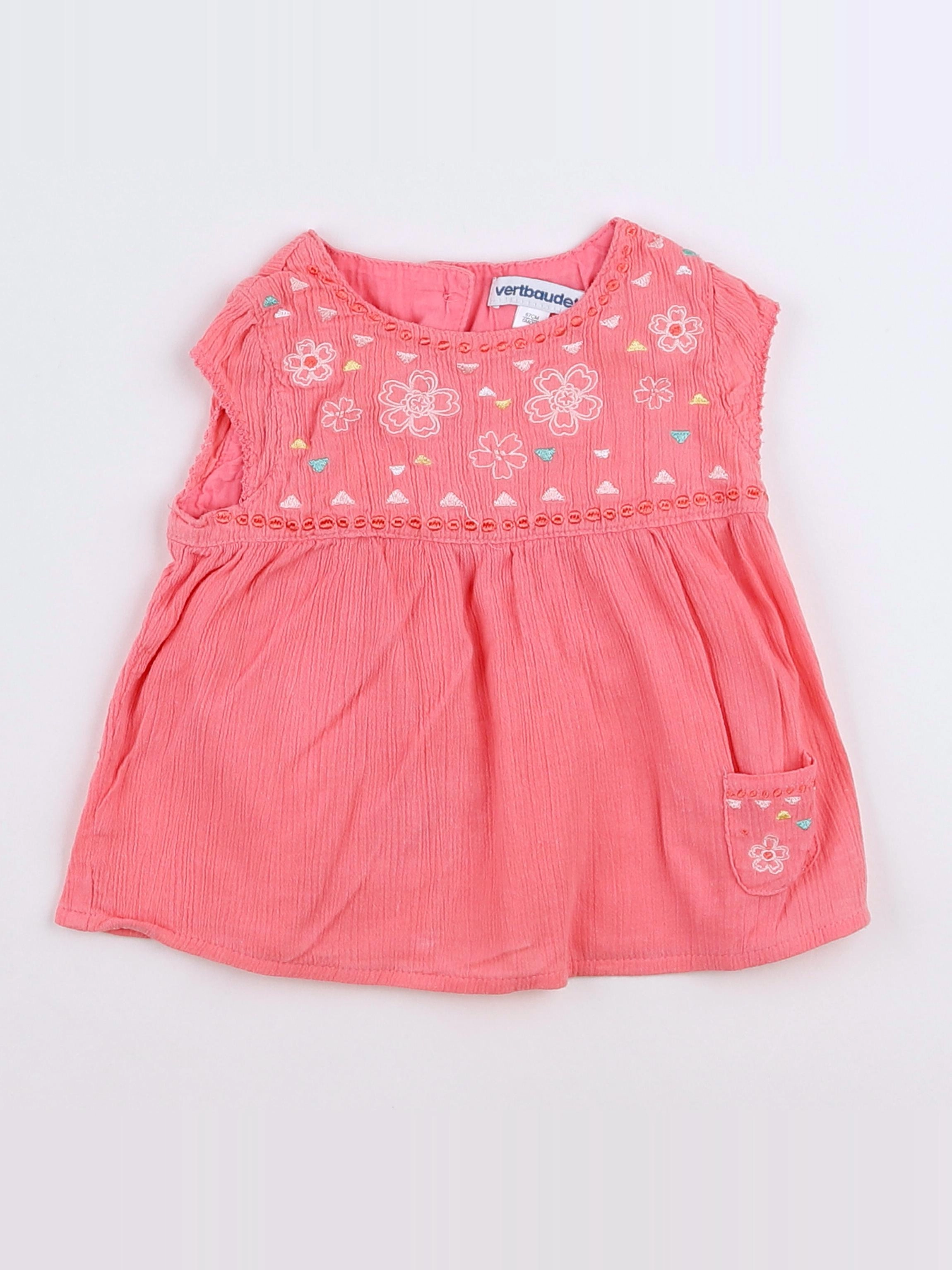 Vertbaudet - blouse rose - 6 mois