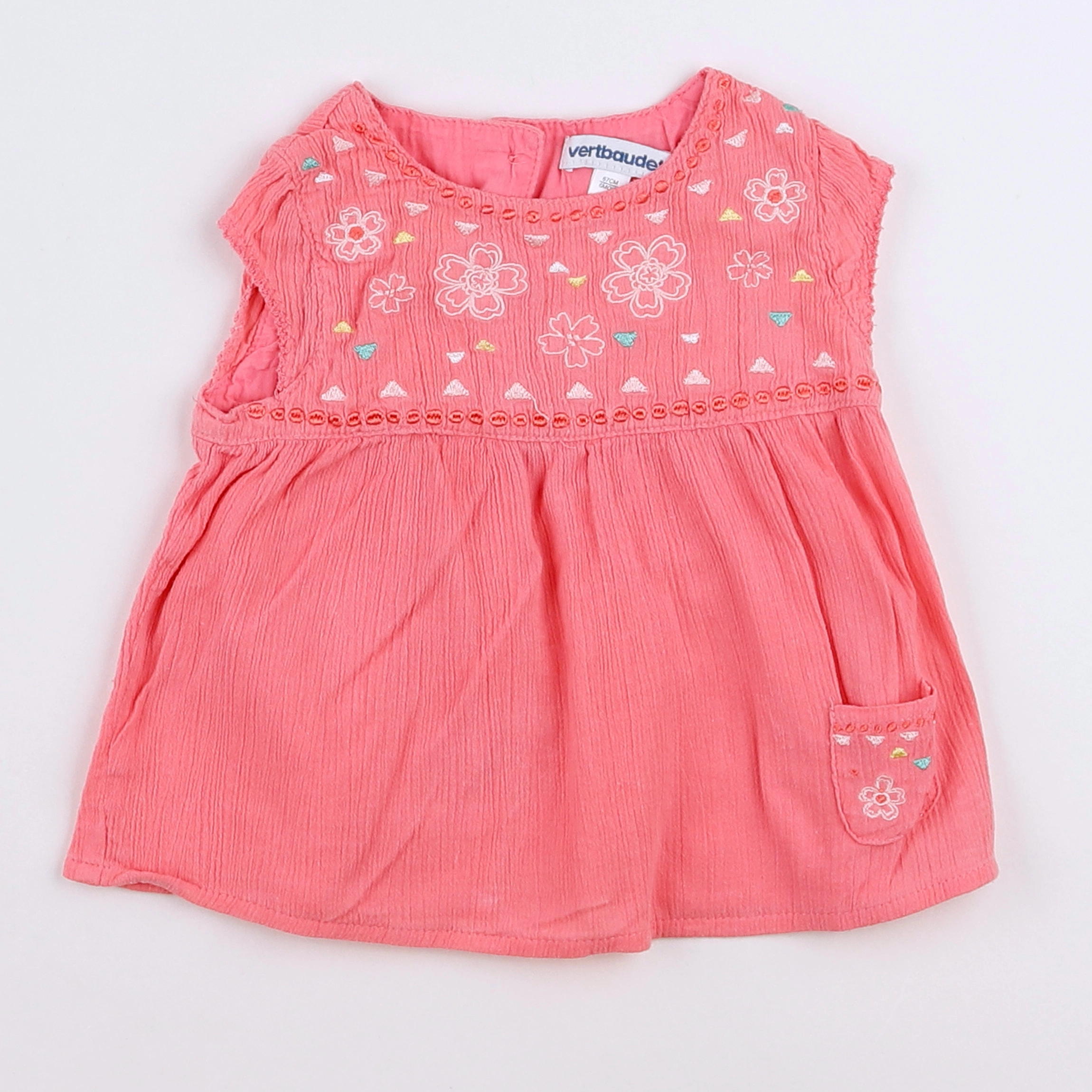 Vertbaudet - blouse rose - 6 mois