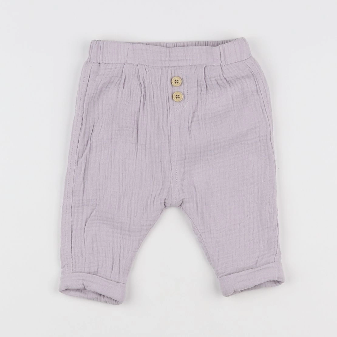 Vertbaudet - pantalon doublé violet - 6 mois