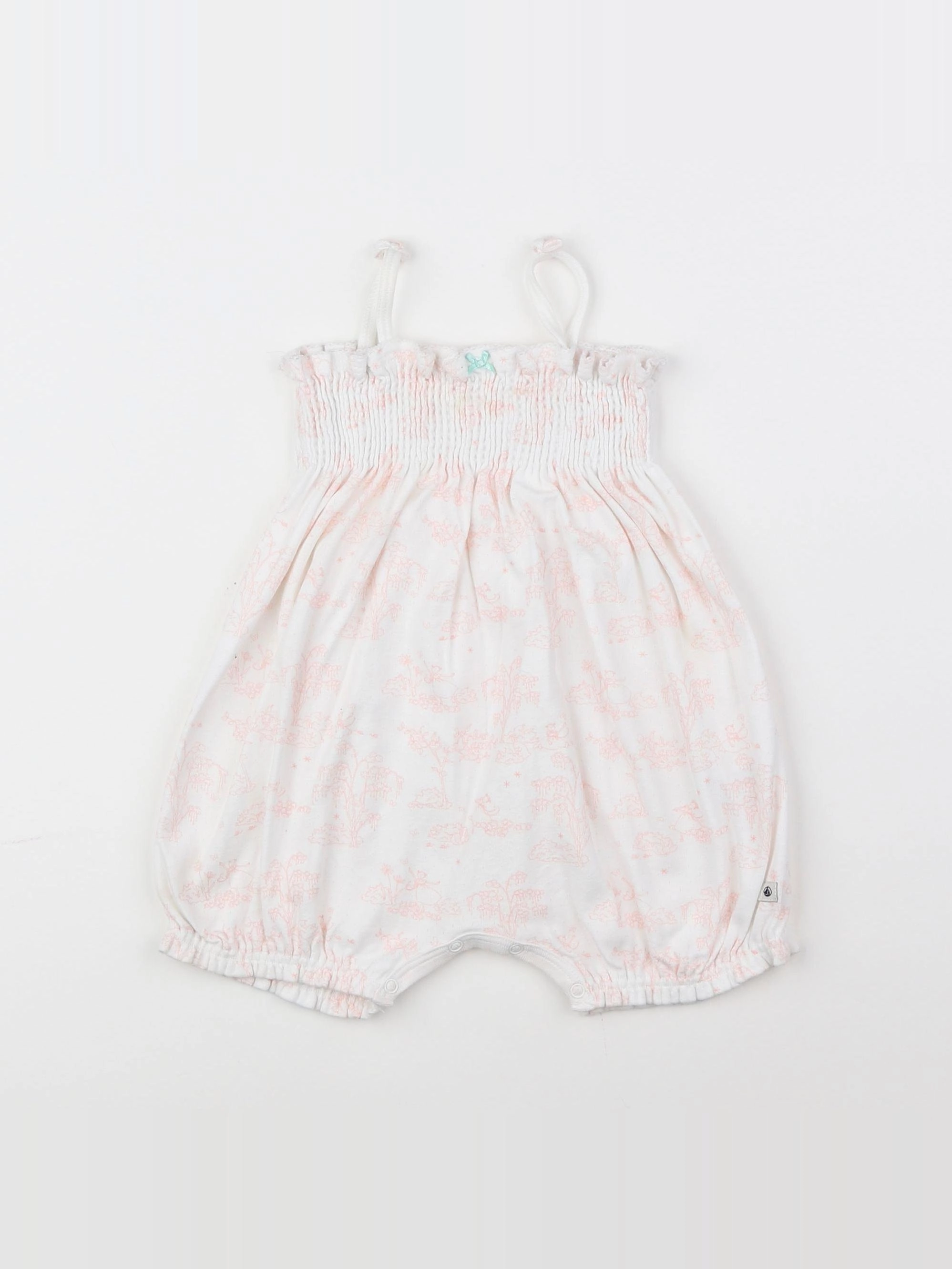 Petit Bateau - combinaison blanc - 12 mois