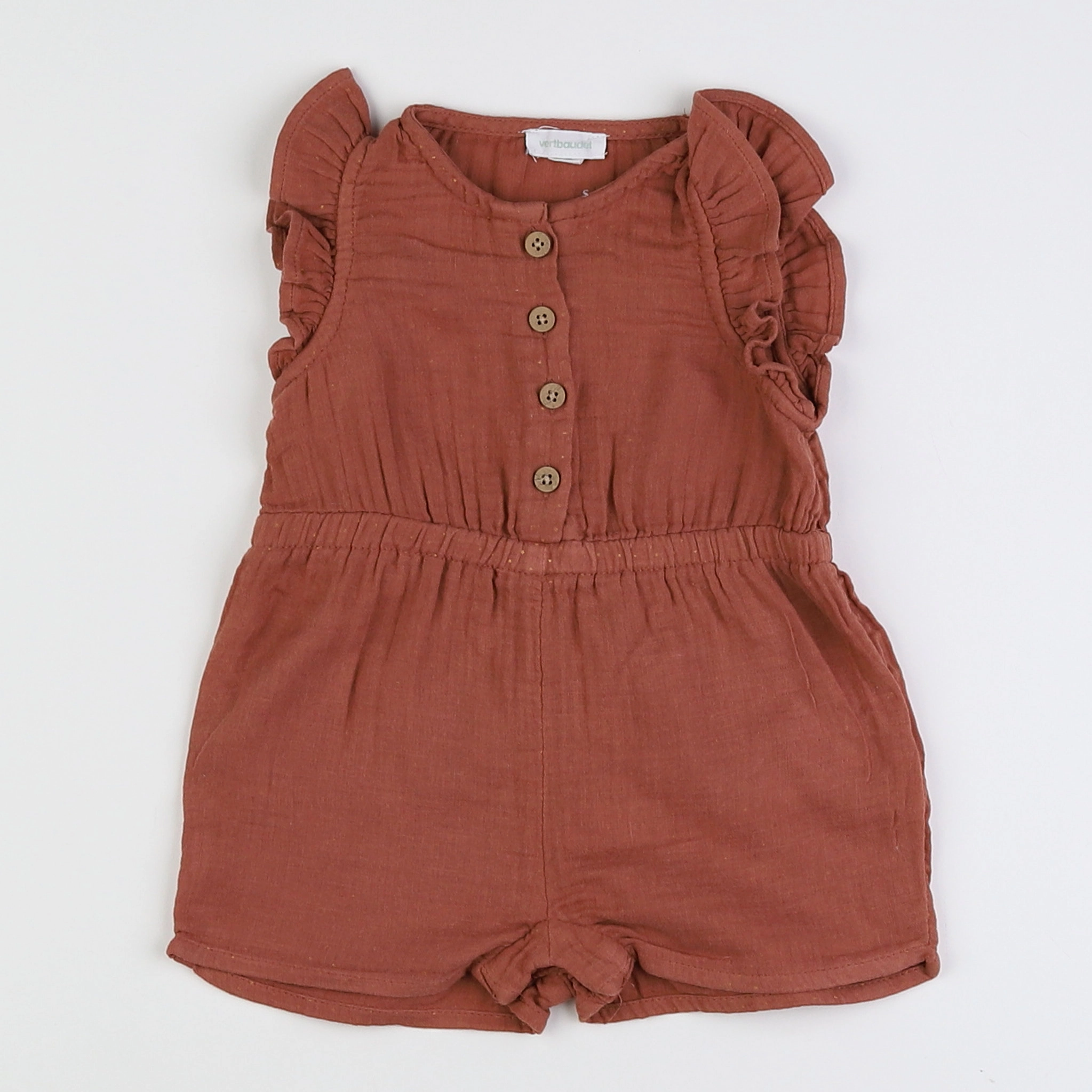 Vertbaudet - combinaison marron - 6 mois