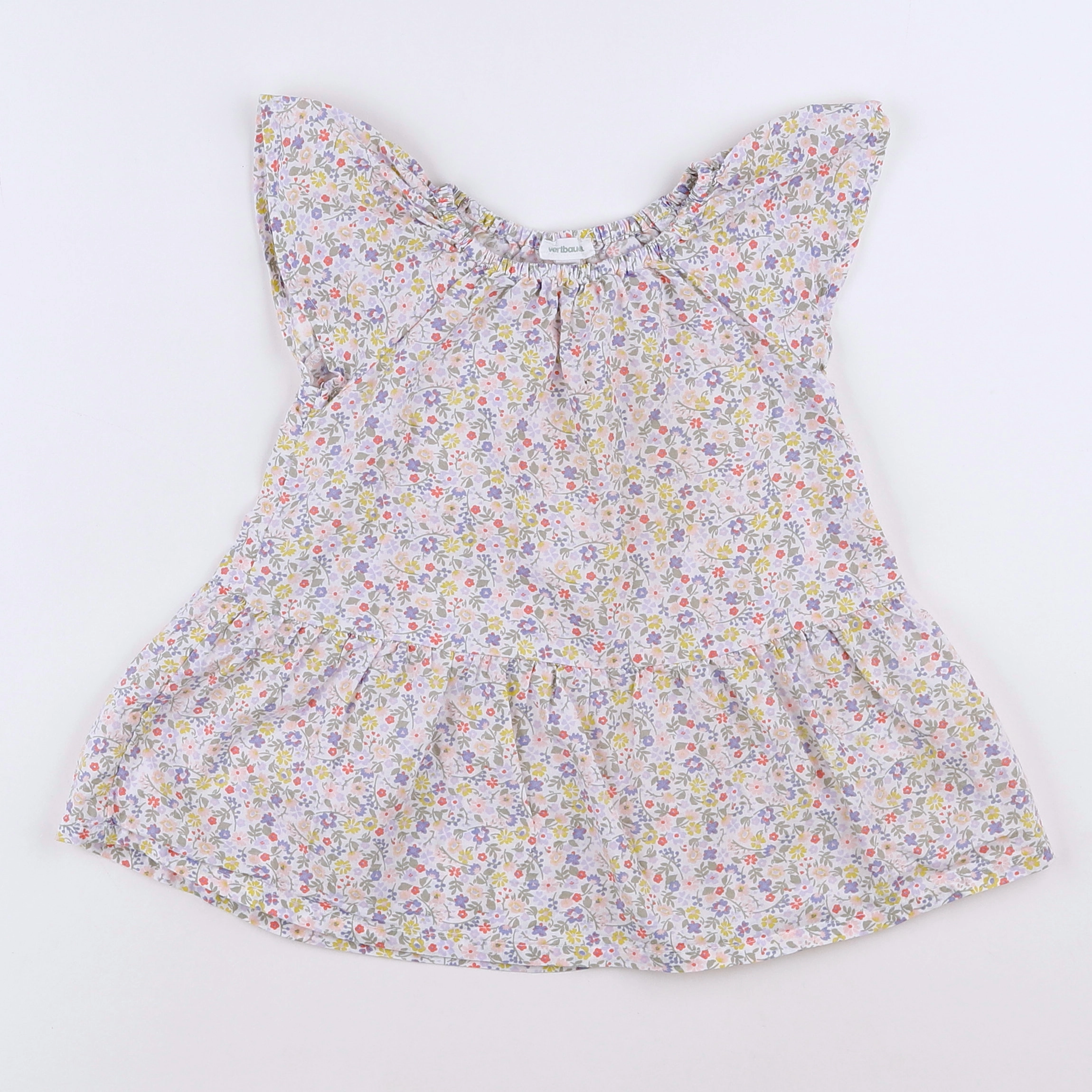 Vertbaudet - robe multicolore - 9 mois
