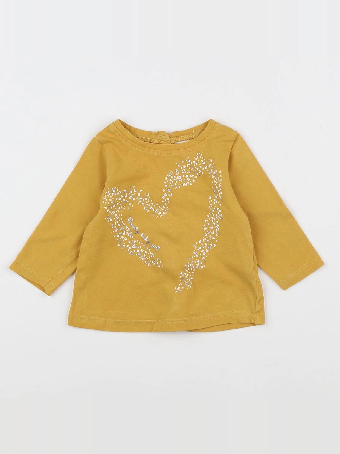 Tape à l'oeil - tee-shirt jaune, argent - 3 mois