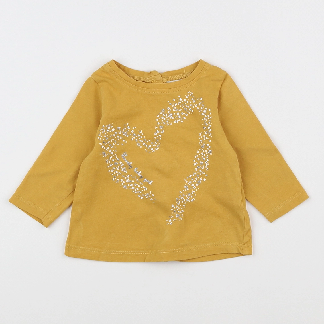 Tape à l'oeil - tee-shirt jaune, argent - 3 mois