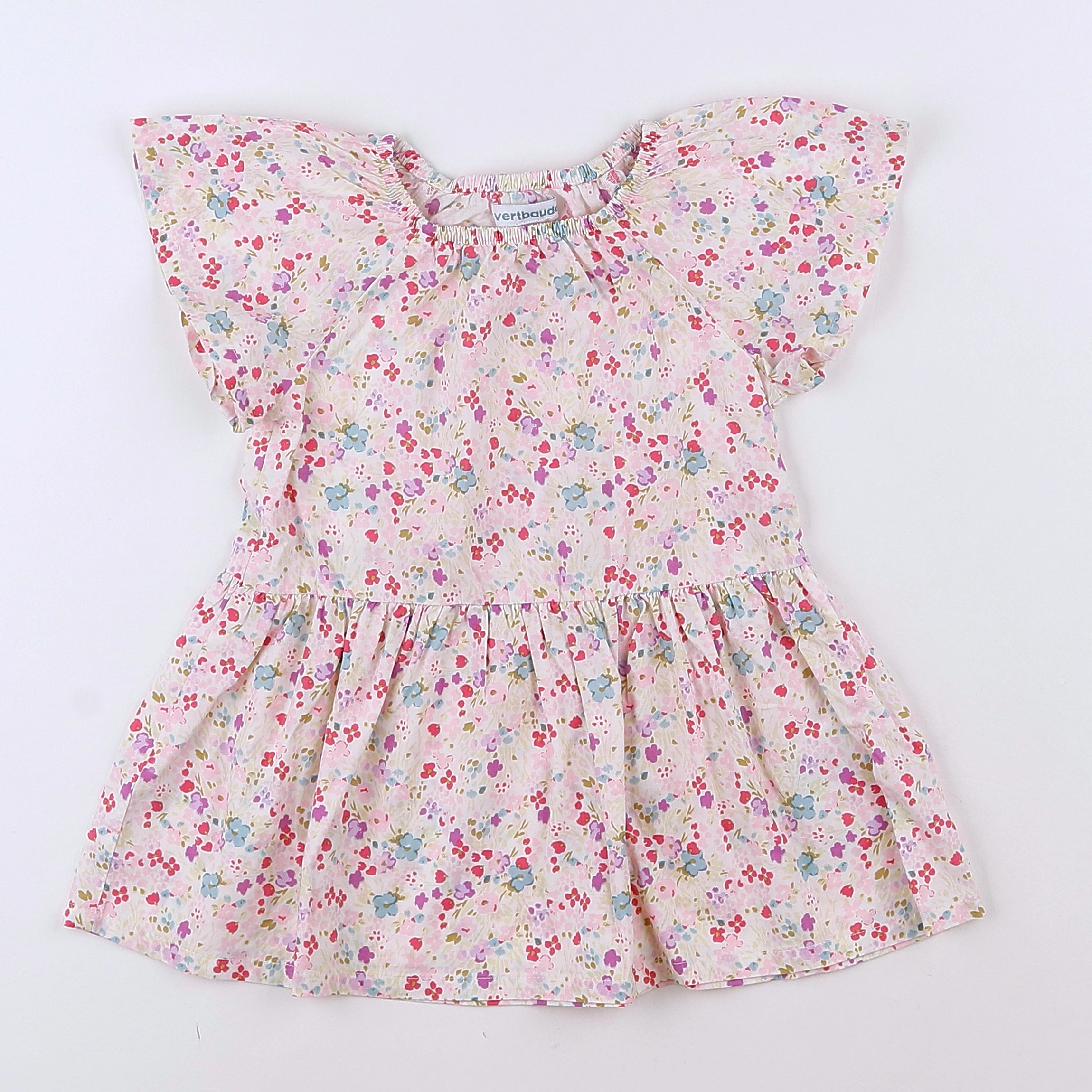 Vertbaudet - robe multicolore - 12 mois