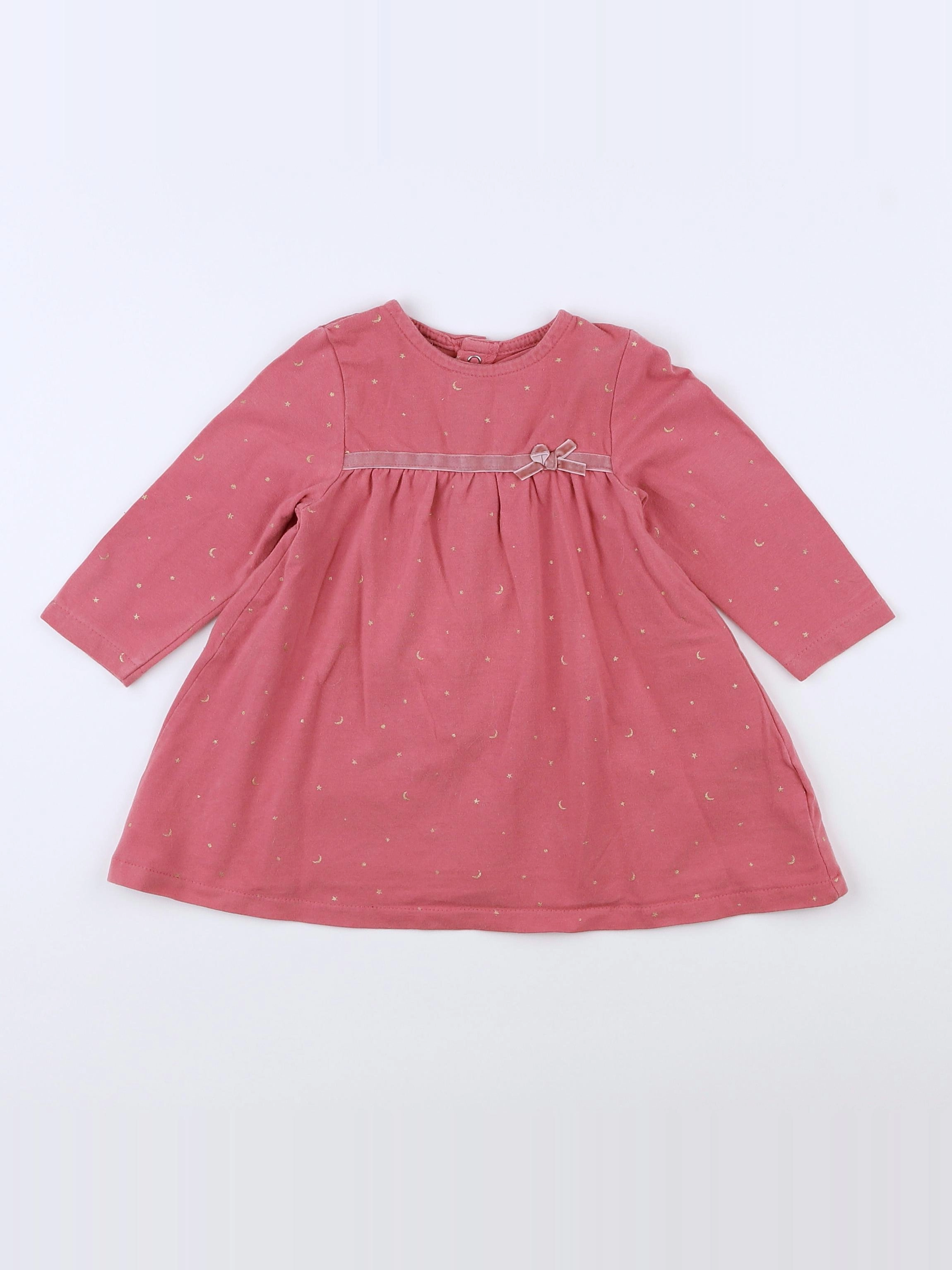 Vertbaudet - robe rose - 9 mois