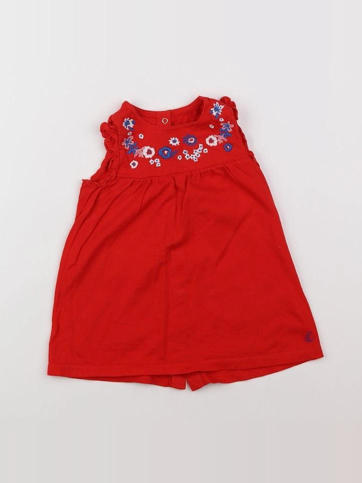 Petit Bateau - robe rouge - 12 mois