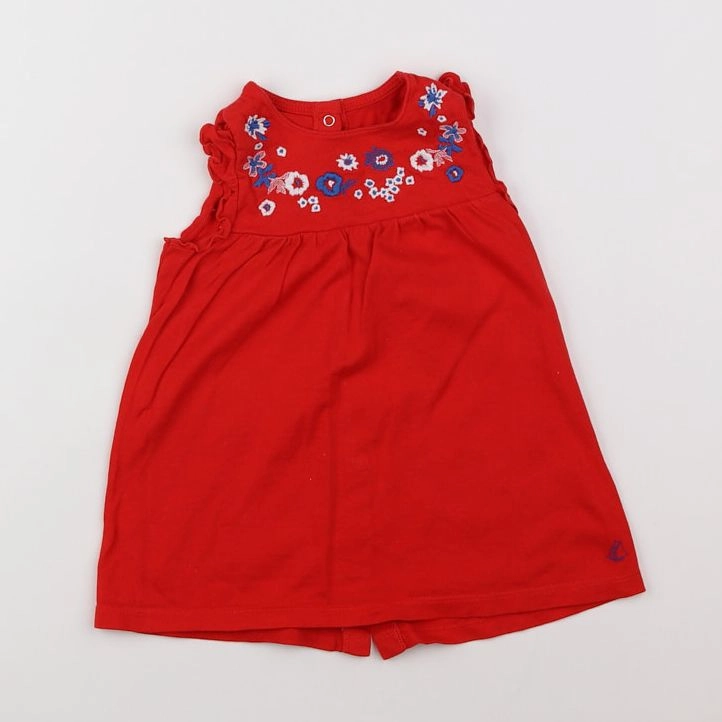 Petit Bateau - robe rouge - 12 mois
