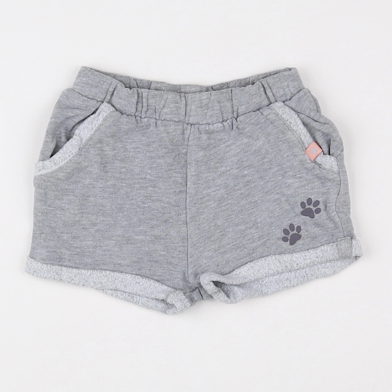 Vertbaudet - short gris - 9 mois