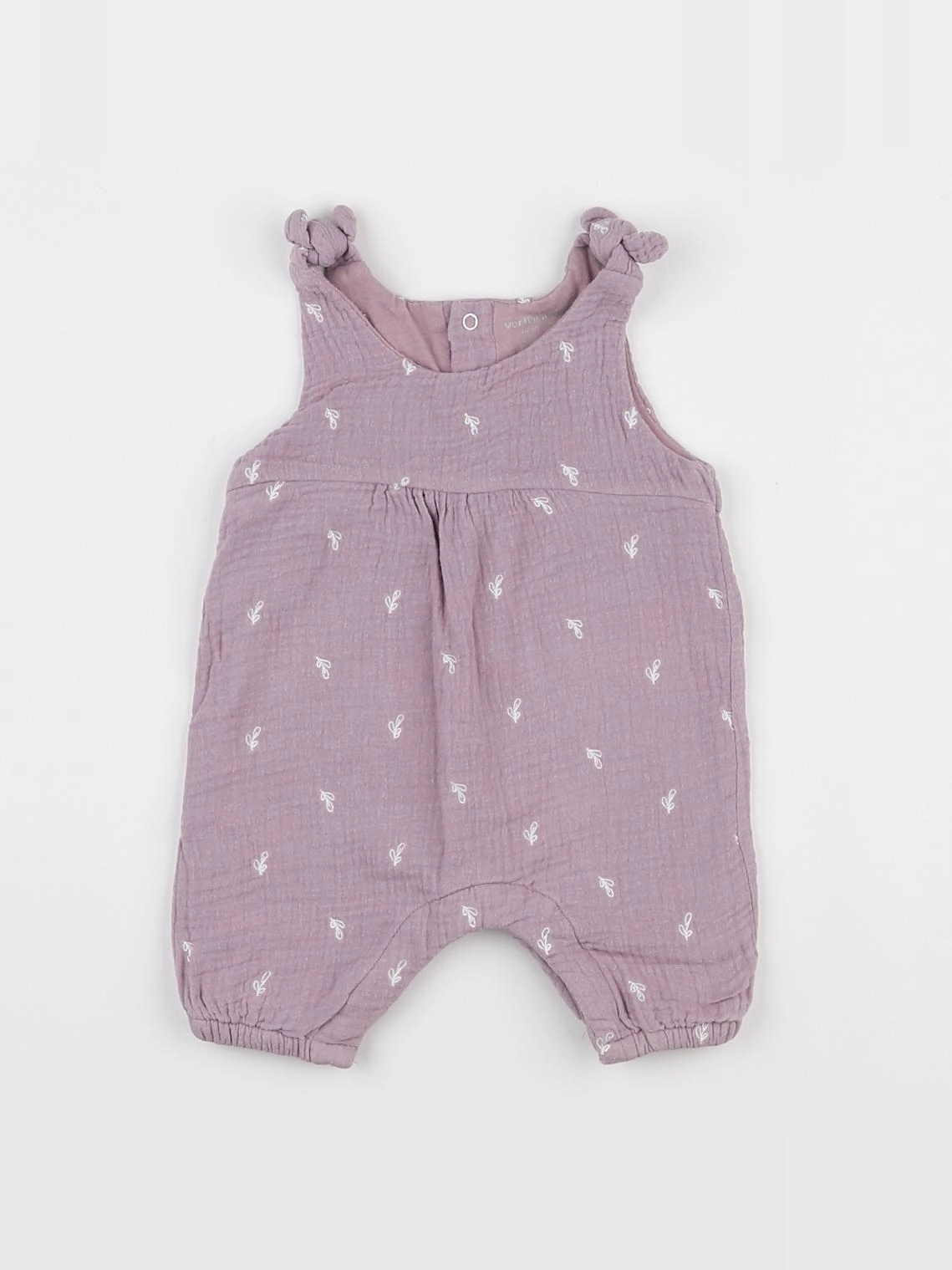 Vertbaudet - combinaison violet - 1 mois